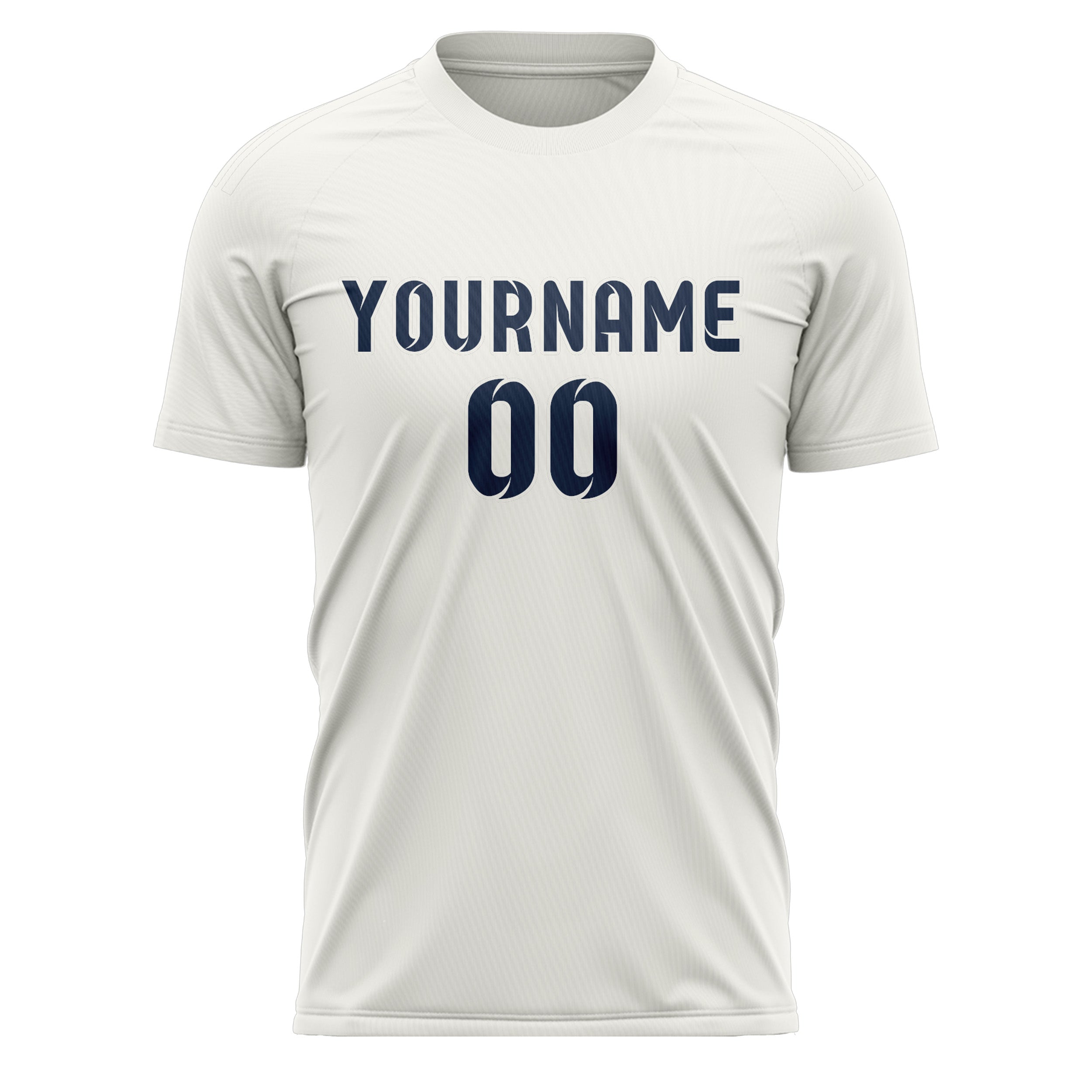 Maillot de football personnalisé blanc et bleu