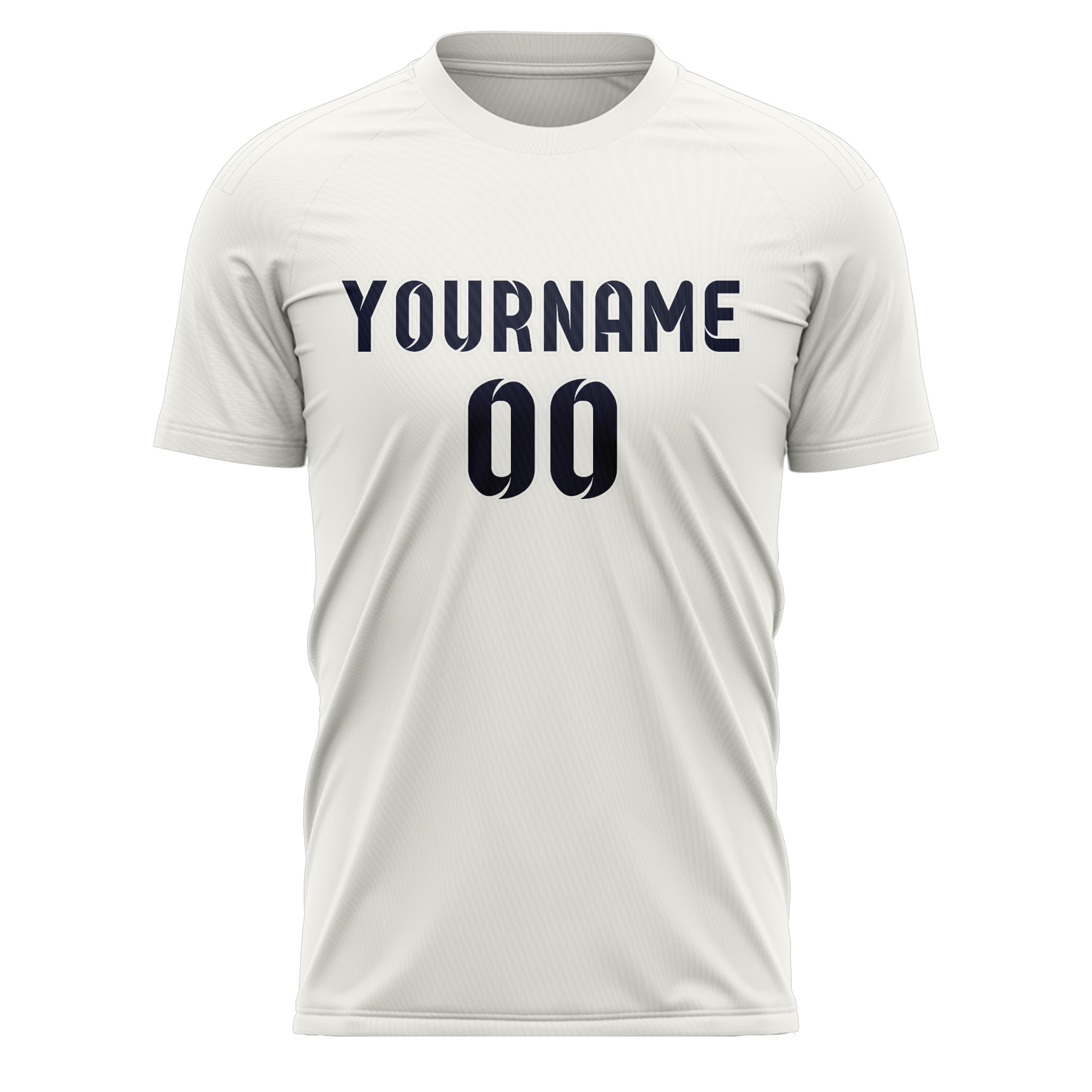 Maillot de football personnalisé blanc et marine