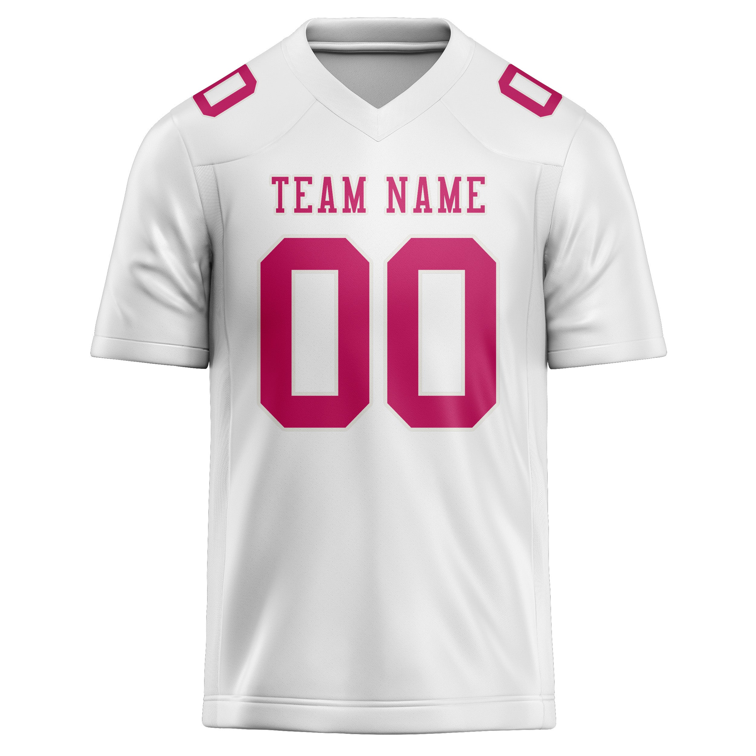 Maillot de football personnalisé blanc et rose