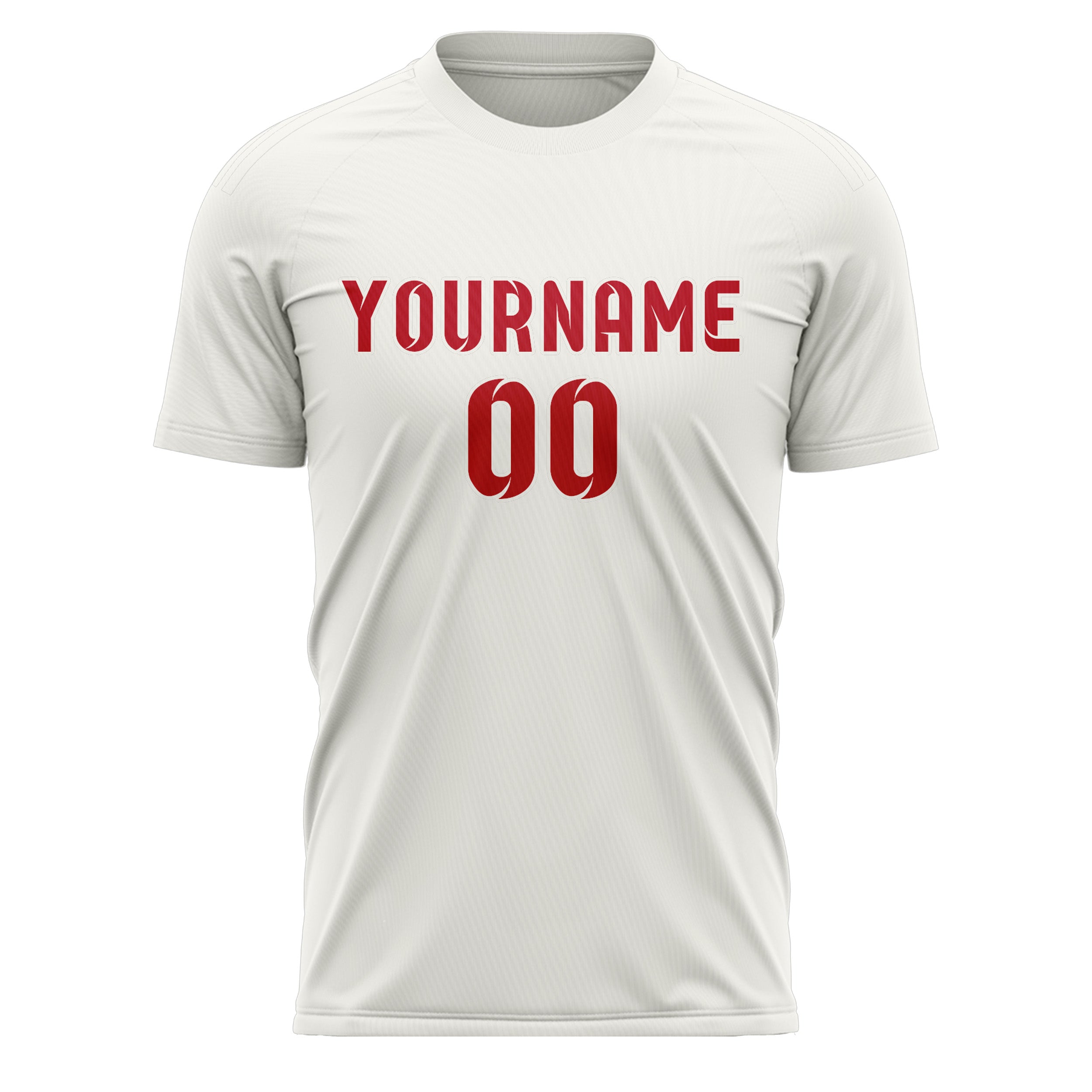 Maillot de football personnalisé blanc et rouge