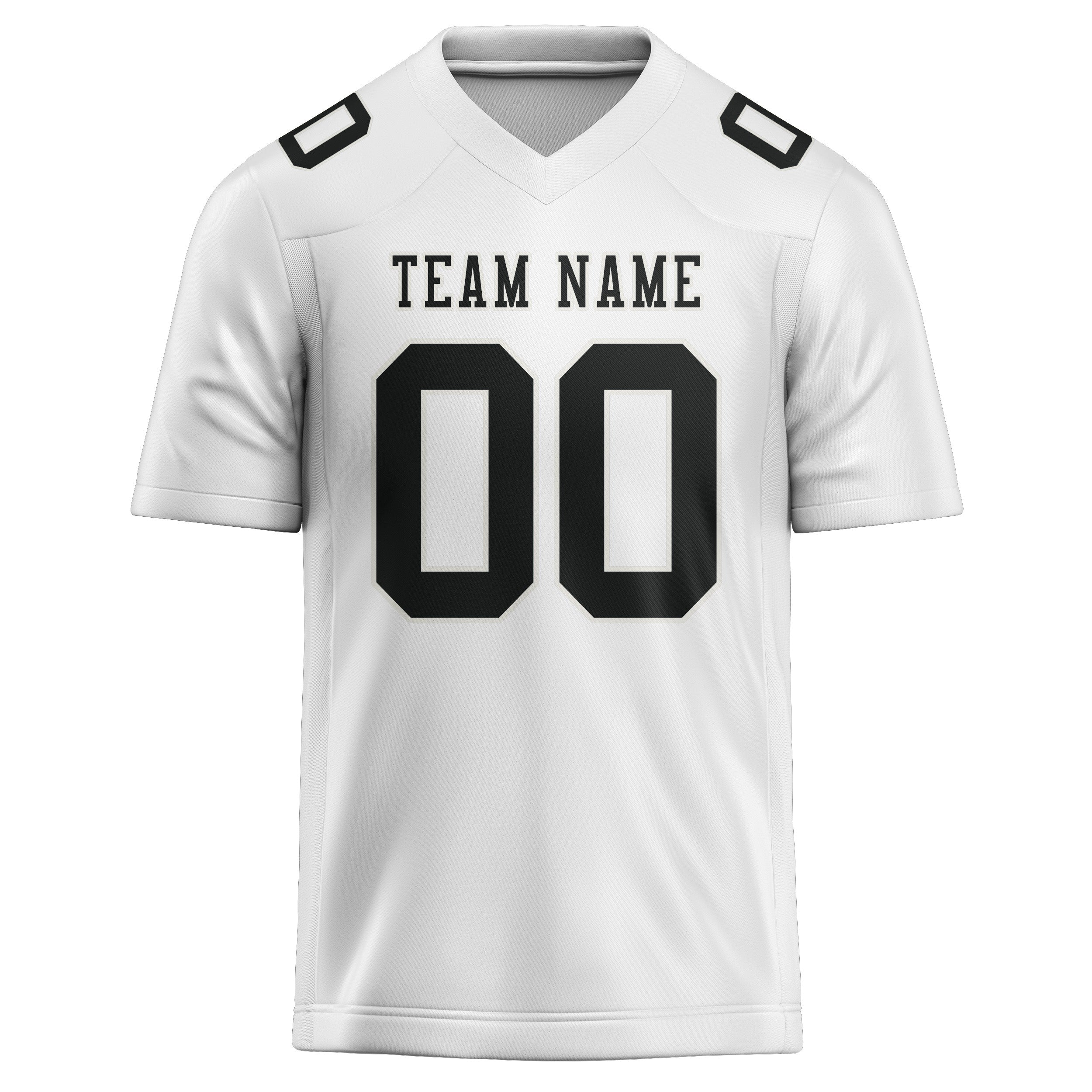 Maillot de football personnalisé blanc et noir