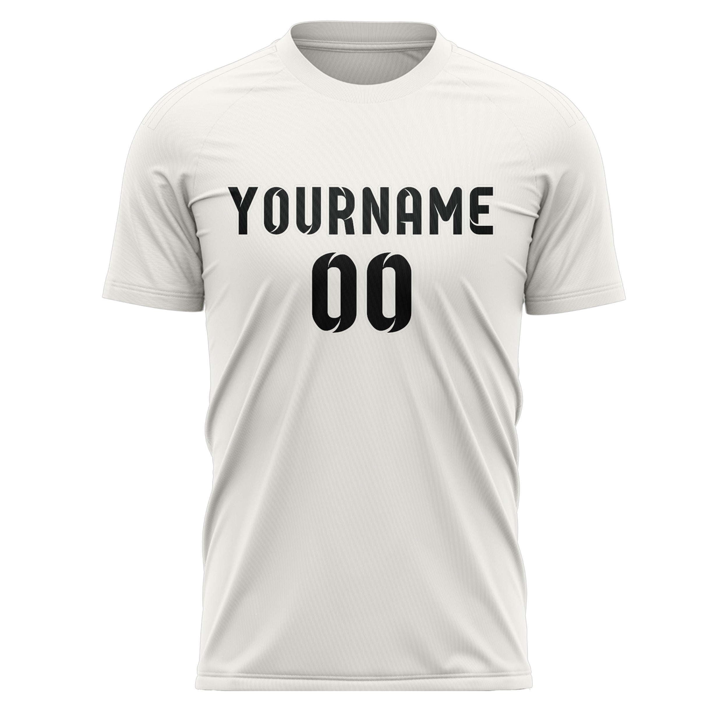 Maillot de football personnalisé blanc et noir