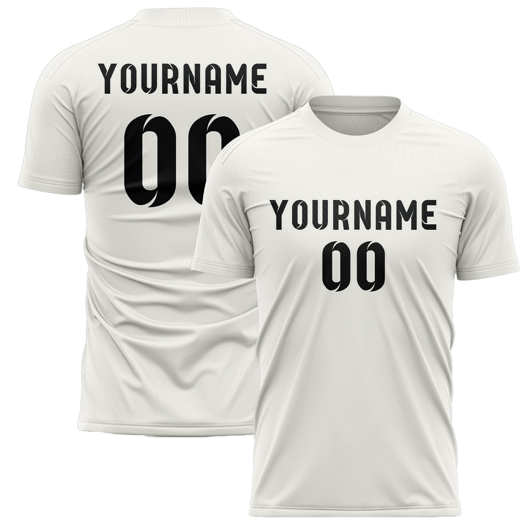 Maillot de football personnalisé blanc et noir