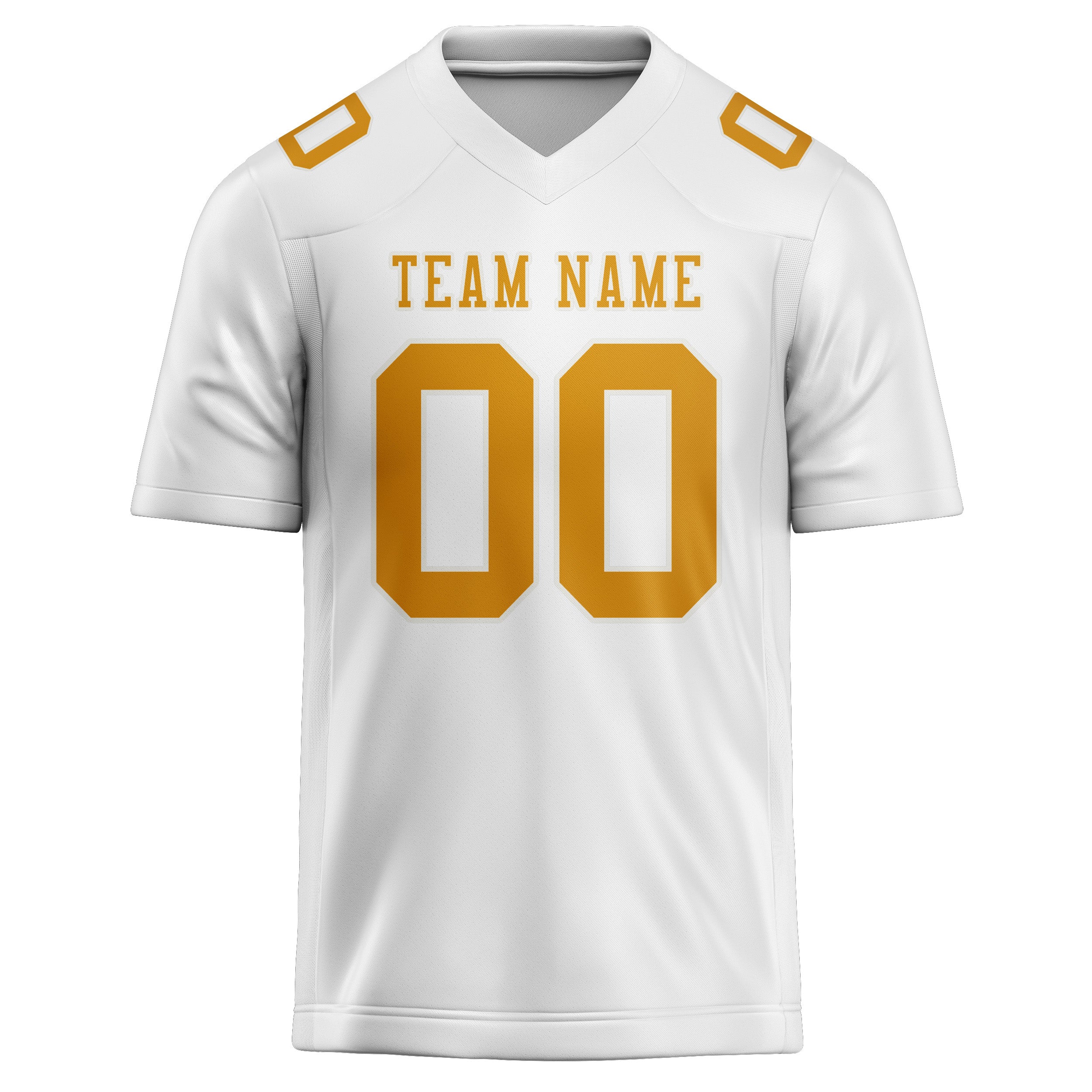 Maillot de football personnalisé blanc et jaune