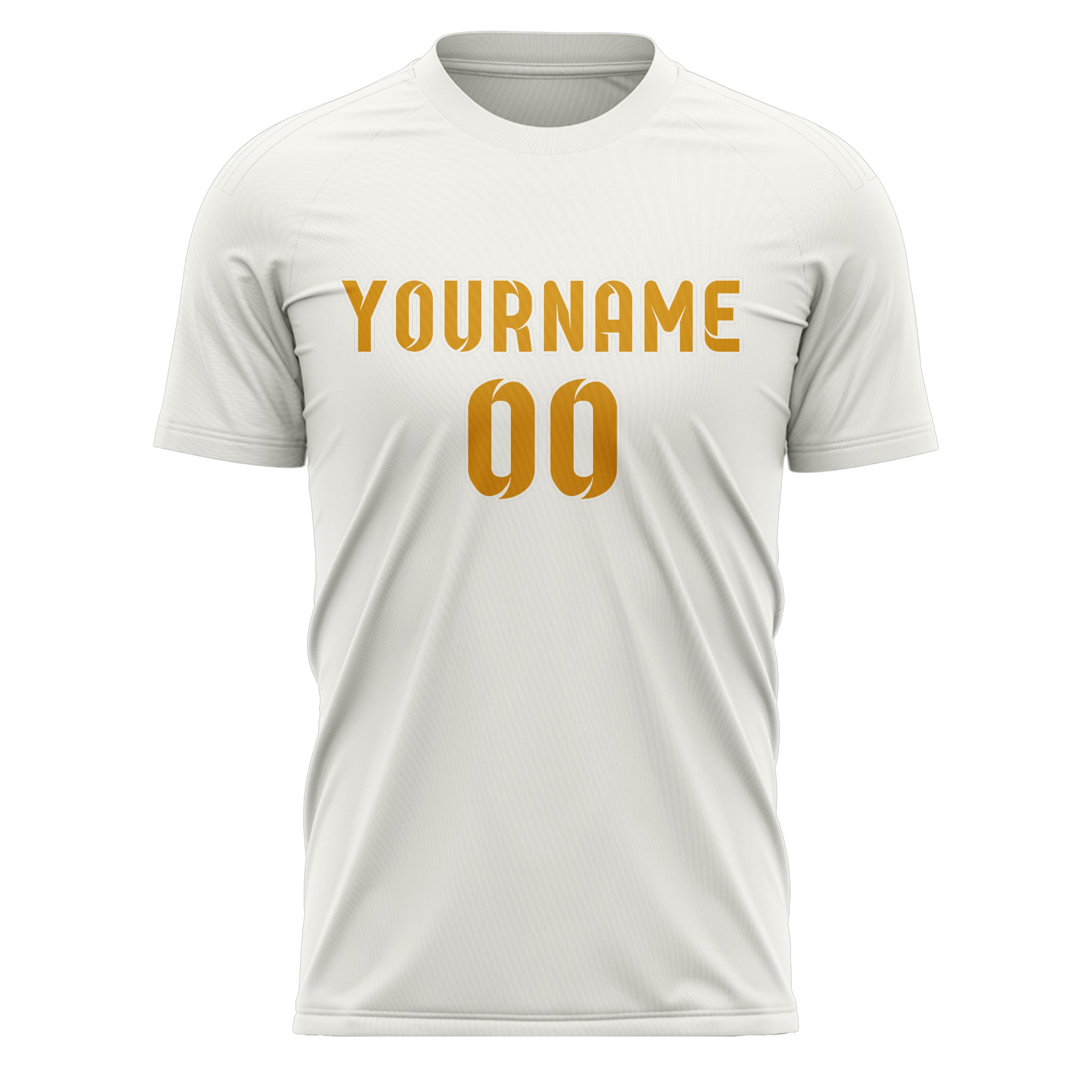 Maillot de football personnalisé blanc et jaune