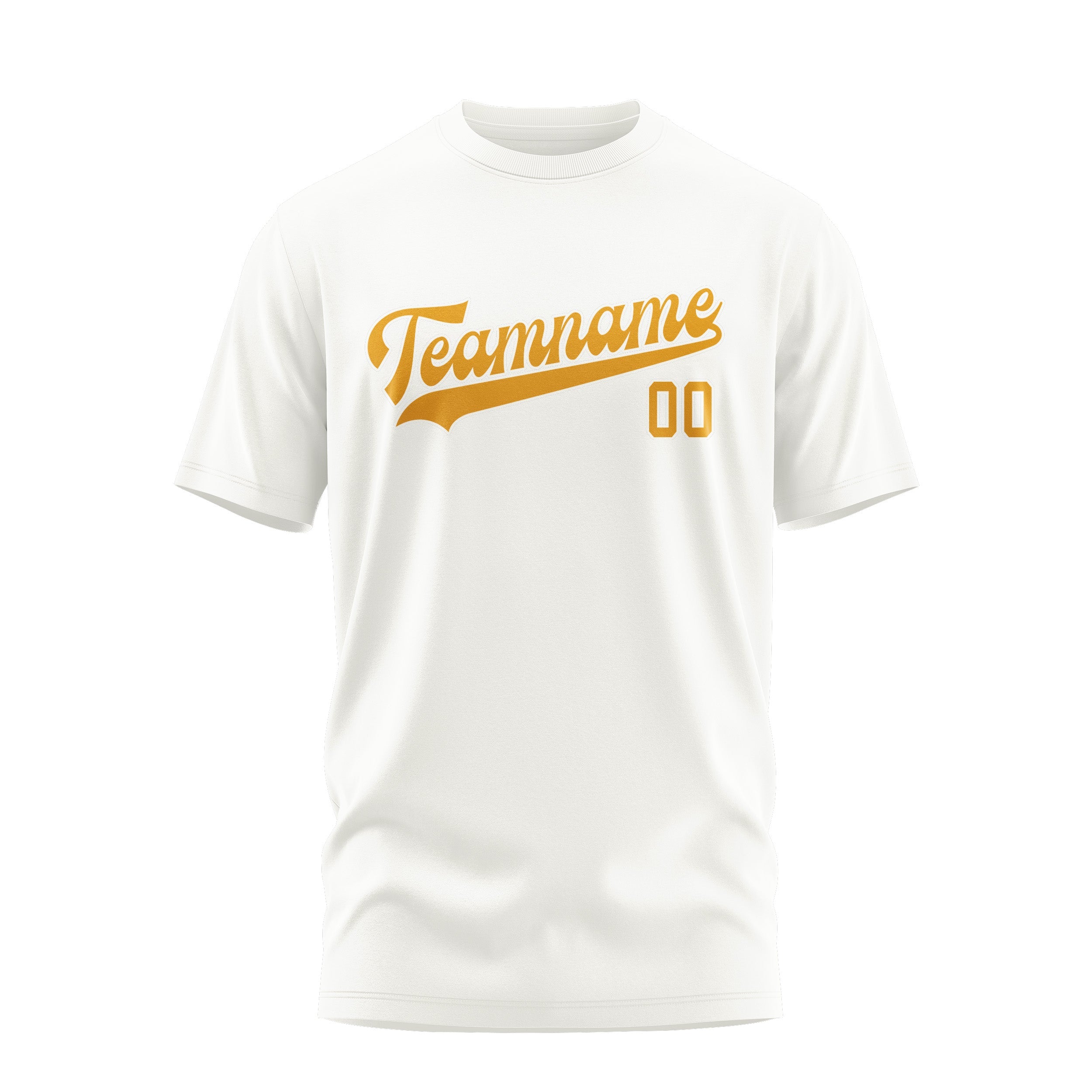 T-shirt personnalisé blanc et jaune