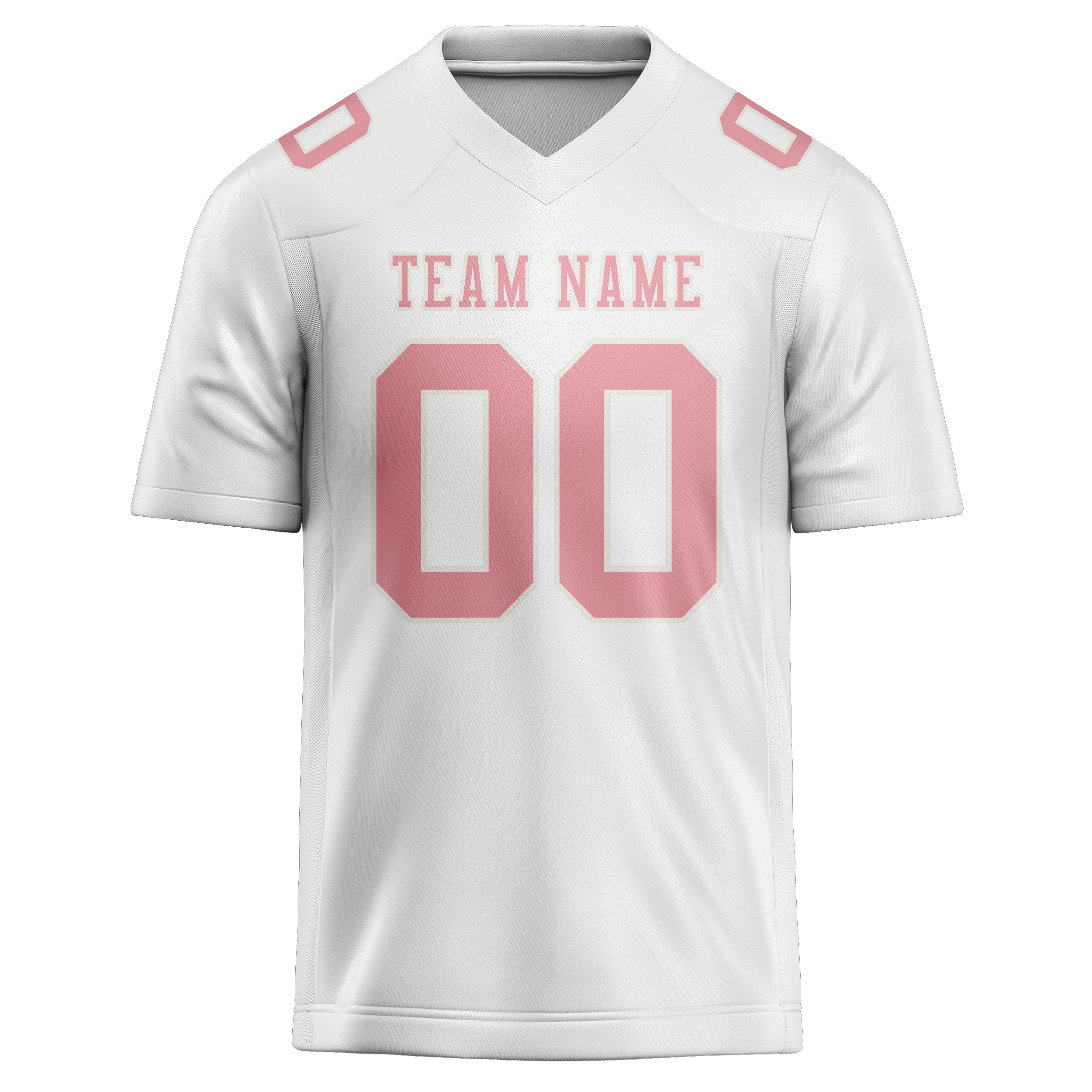 Maillot de football personnalisé blanc et rose clair