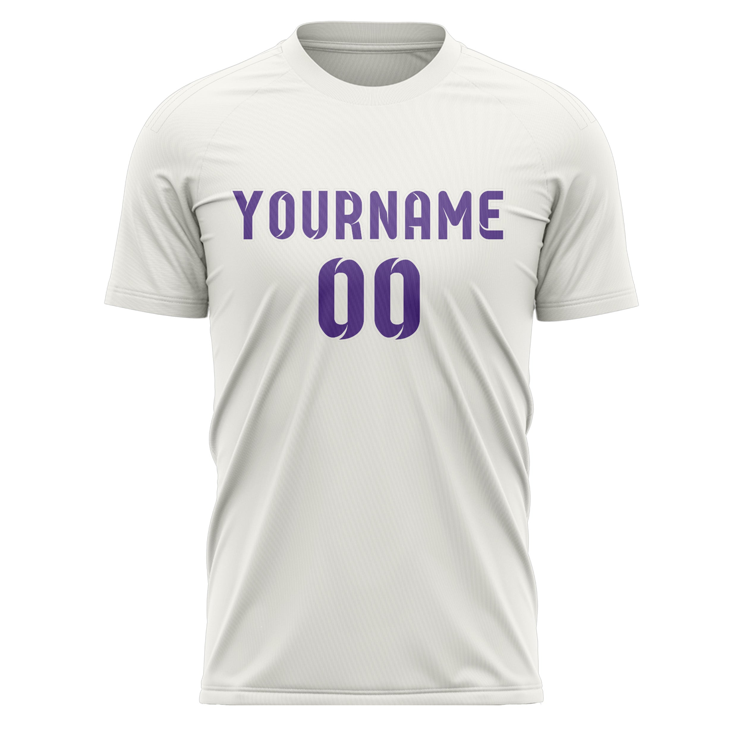 Maillot de football personnalisé blanc et violet clair
