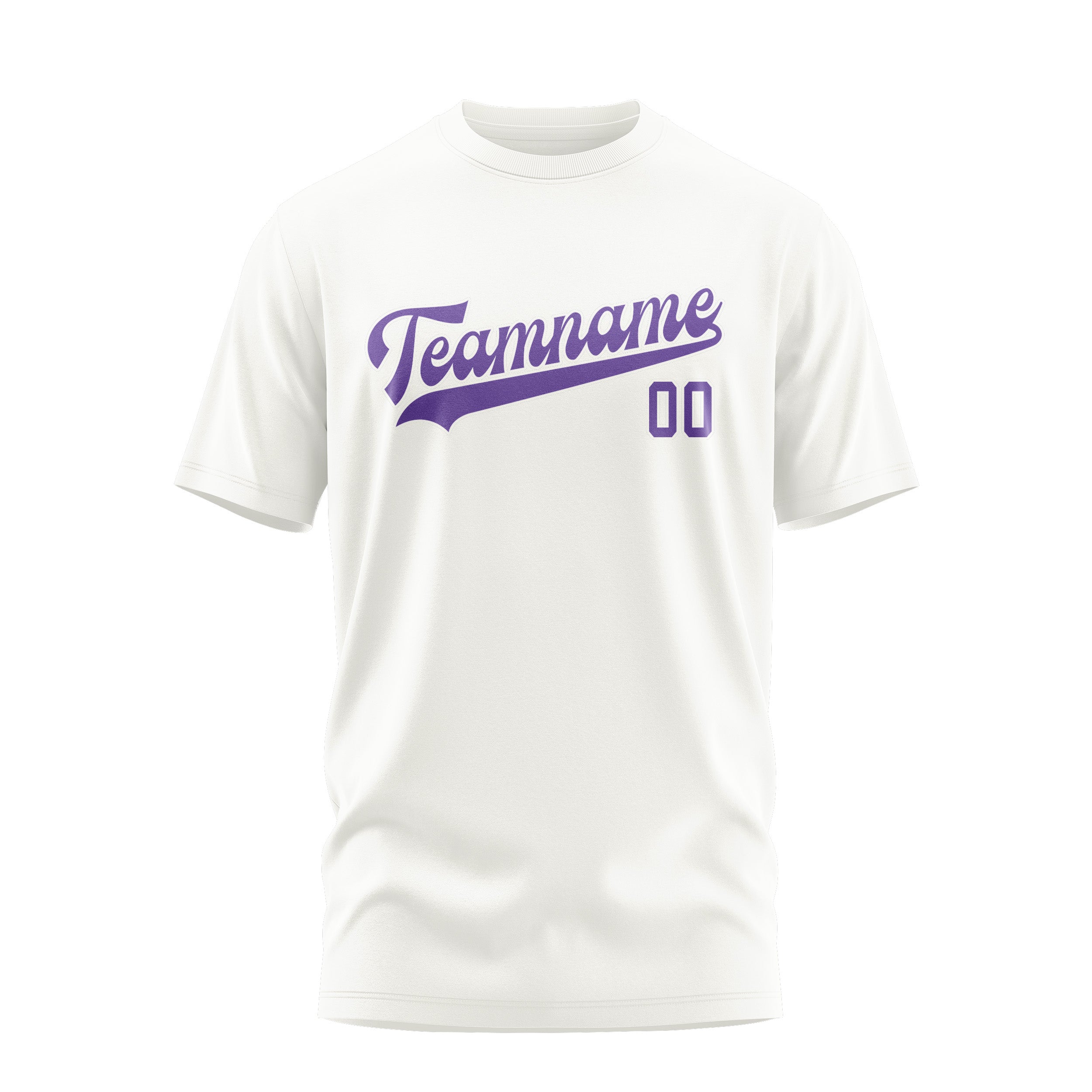 T-shirt personnalisé blanc et violet clair