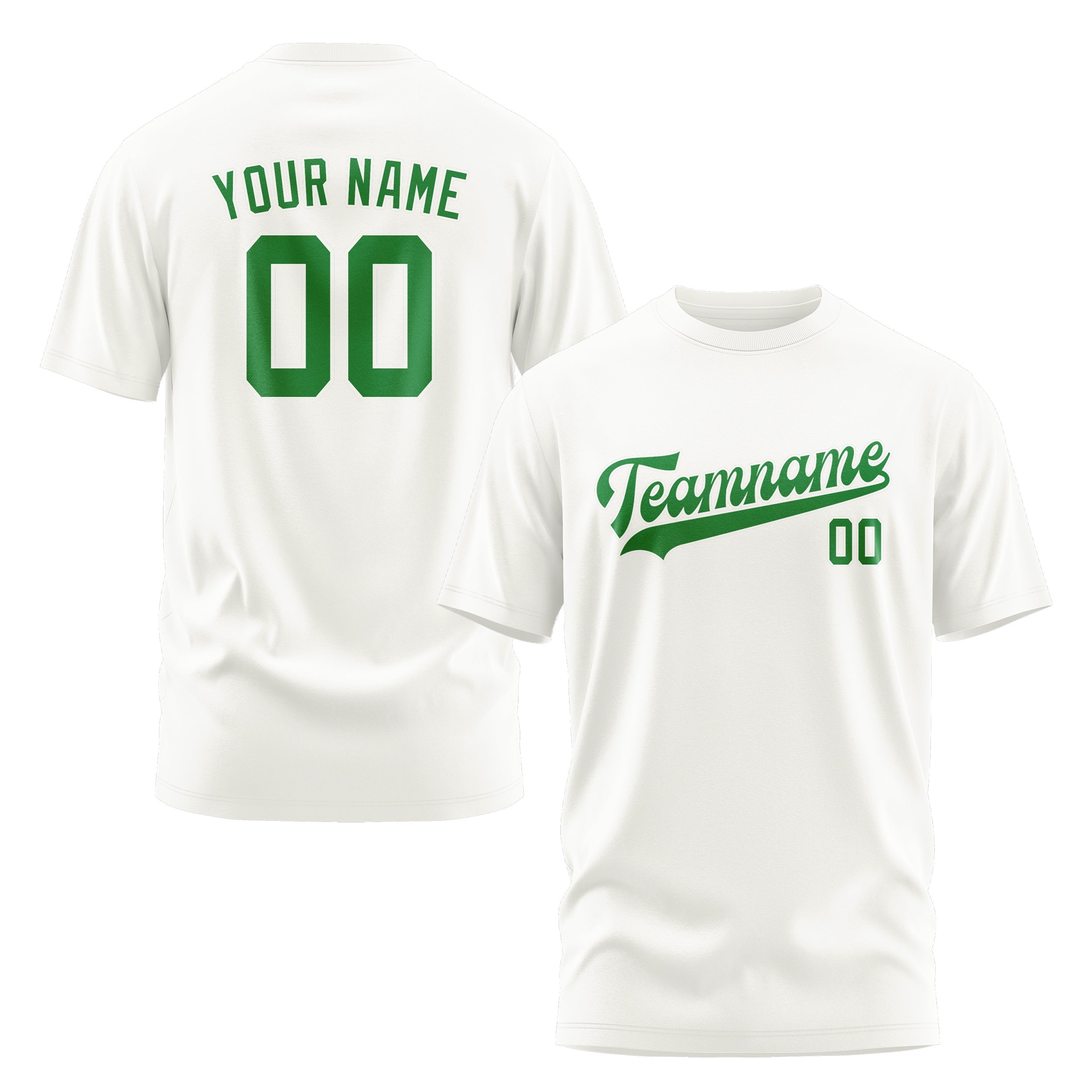 T-shirt personnalisé blanc émeraude vert émeraude