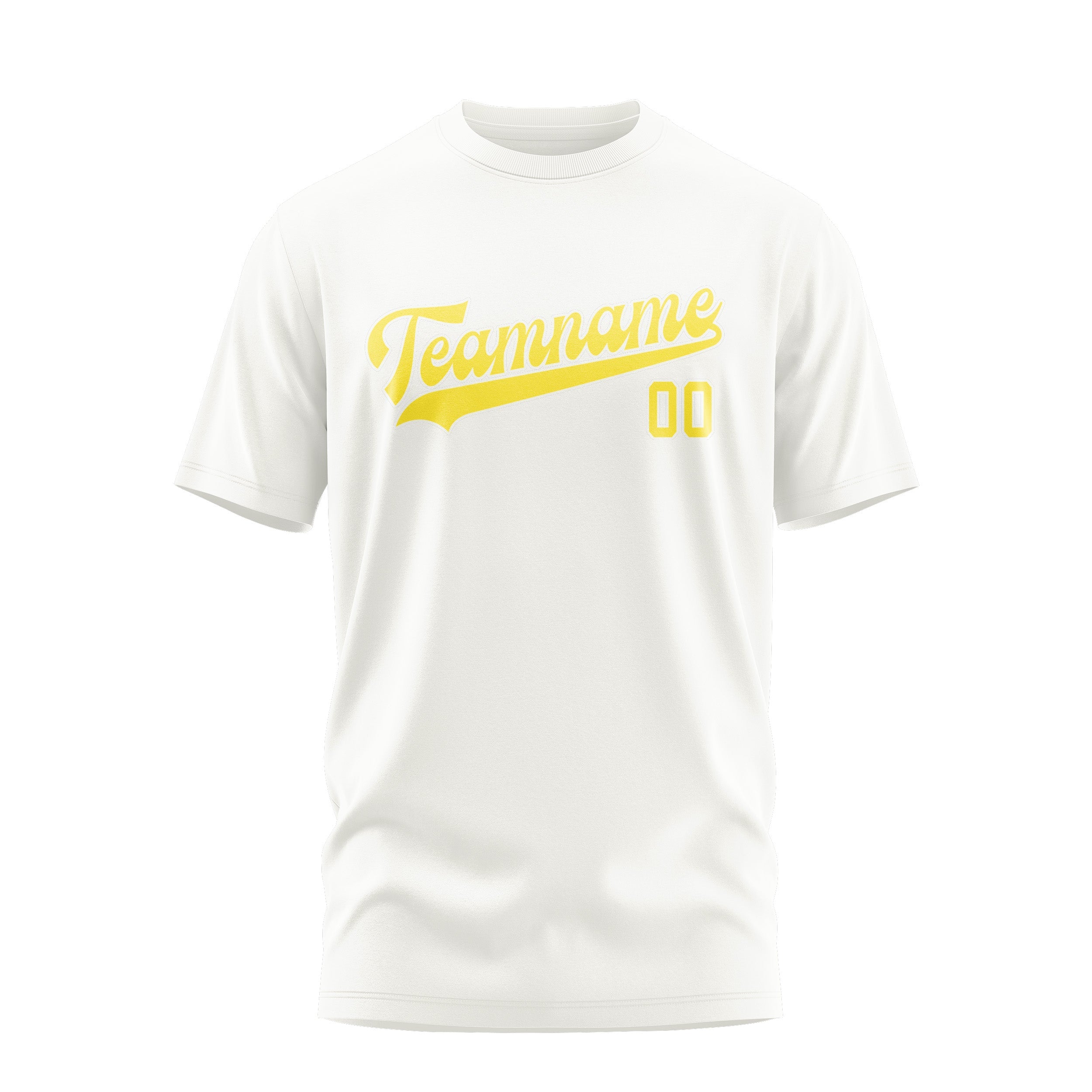 T-shirt personnalisé blanc et jaune clair