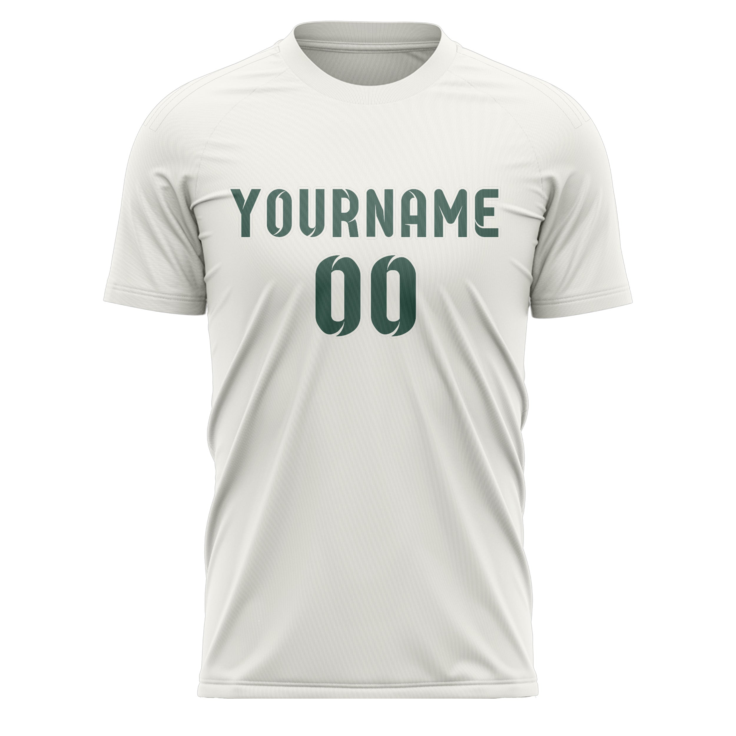 Maillot de football personnalisé blanc, bleu et vert
