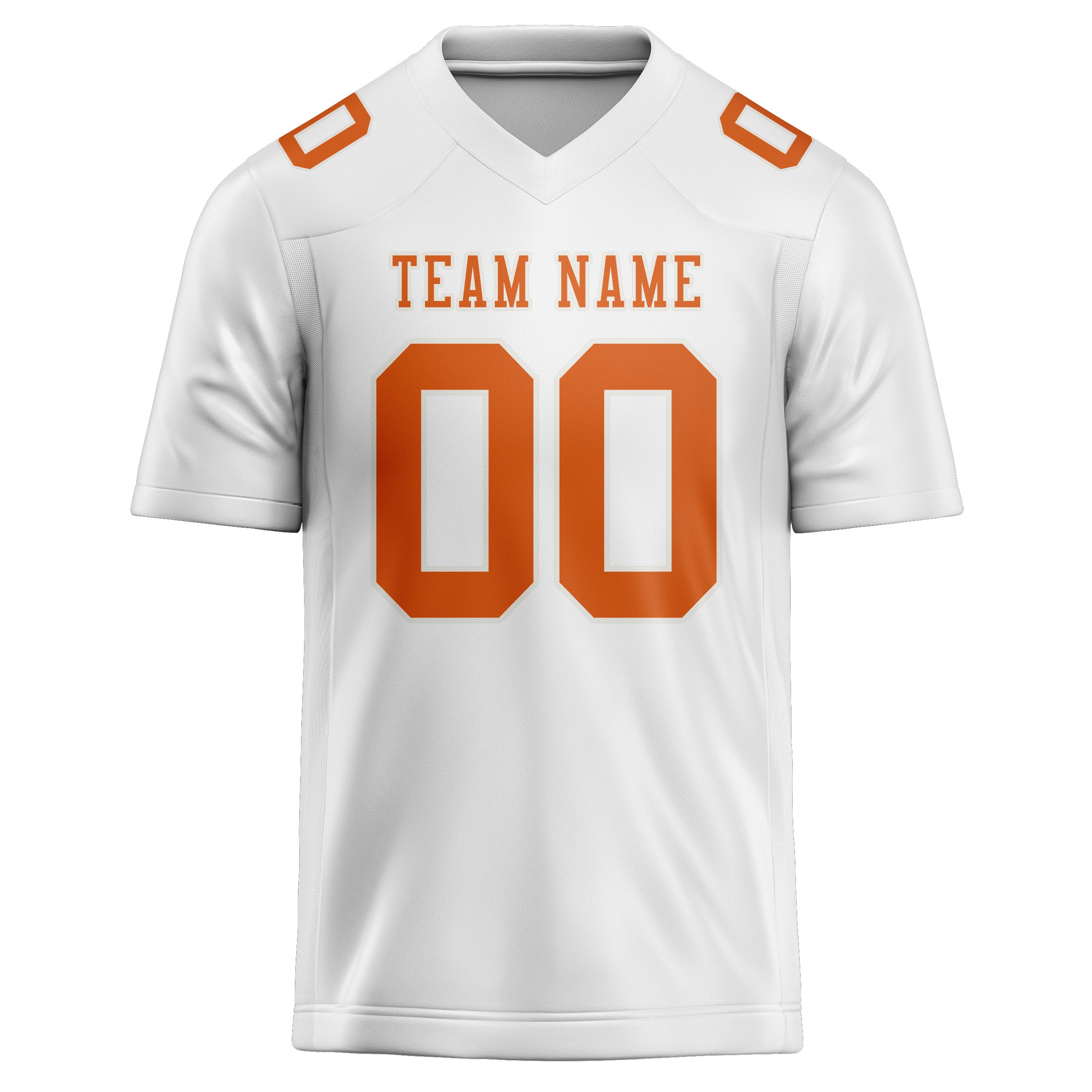 Maillot de football personnalisé blanc et orange