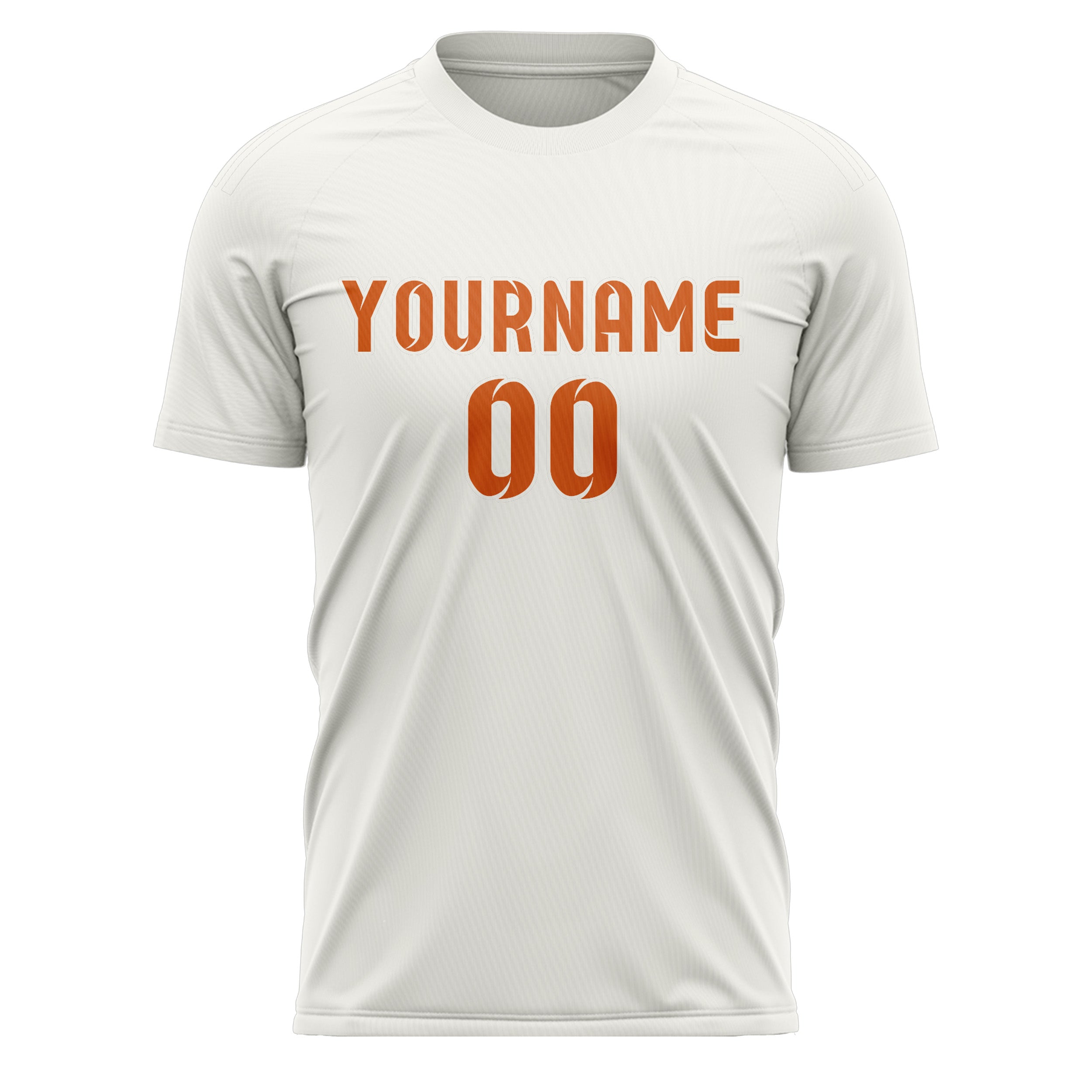 Maillot de football personnalisé blanc et orange