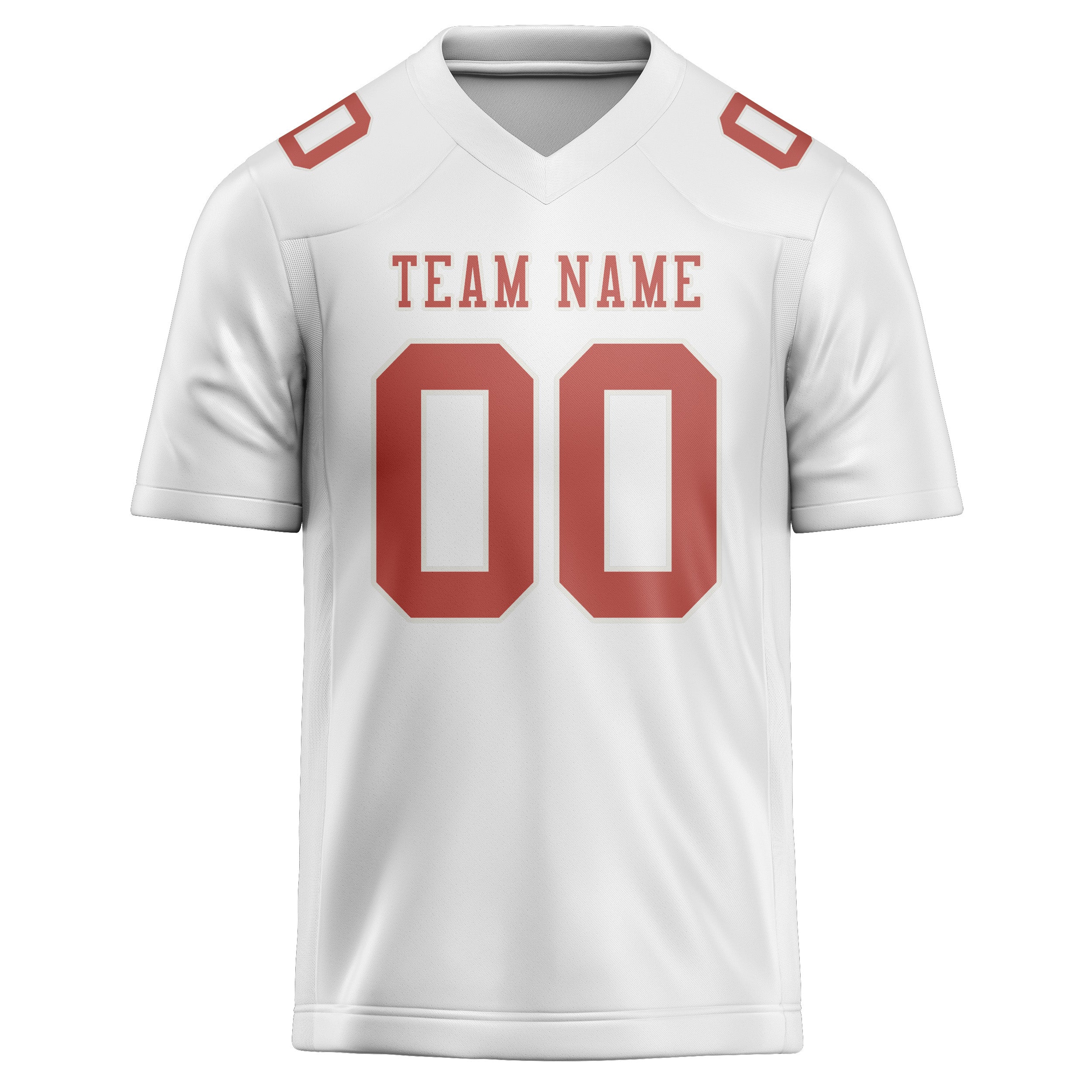 Maillot de football personnalisé blanc et cuivre rose