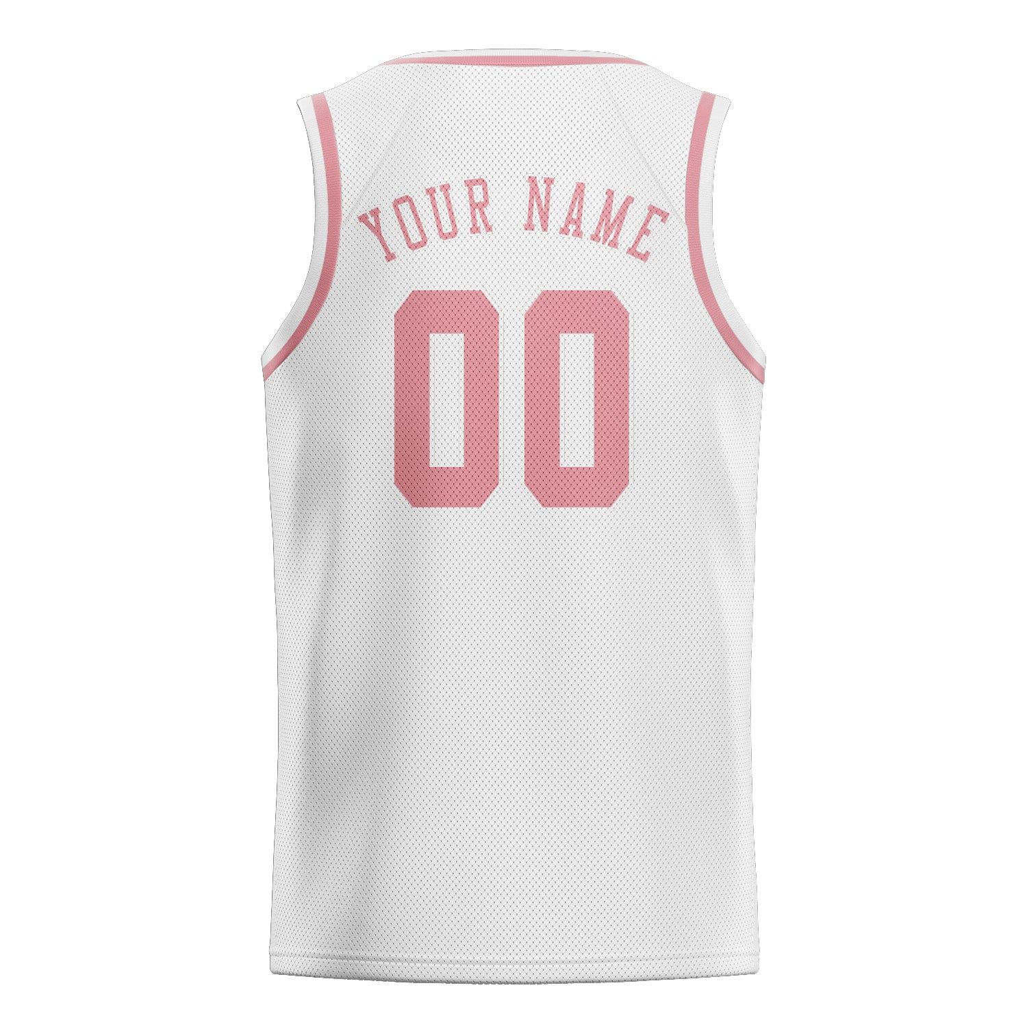 Maillot de basketball personnalisé blanc et rose clair