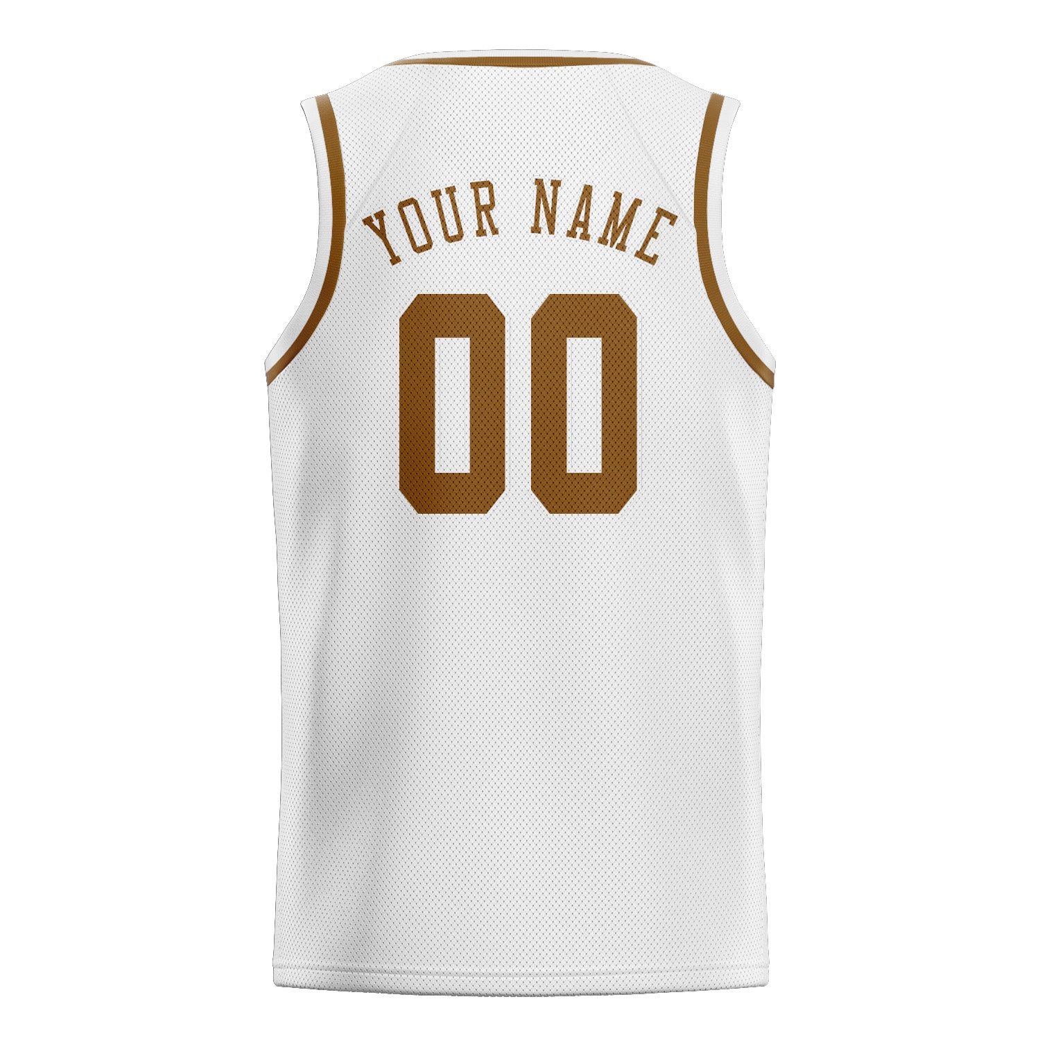Maillot de basketball blanc kaki personnalisé