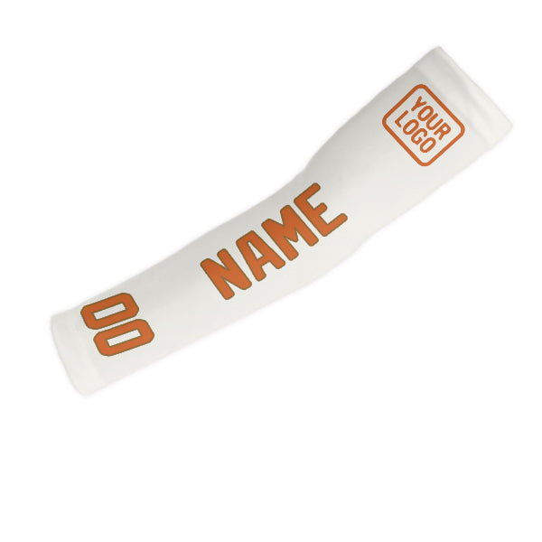 Custom White Orange Arm Sleeve