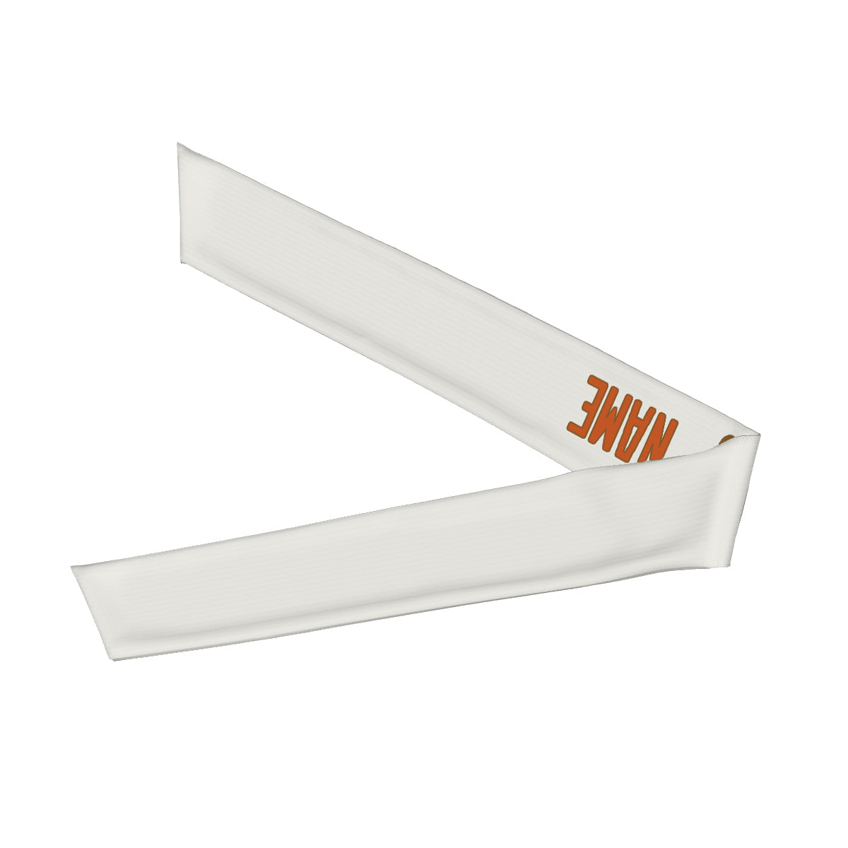 Custom White Orange Headband