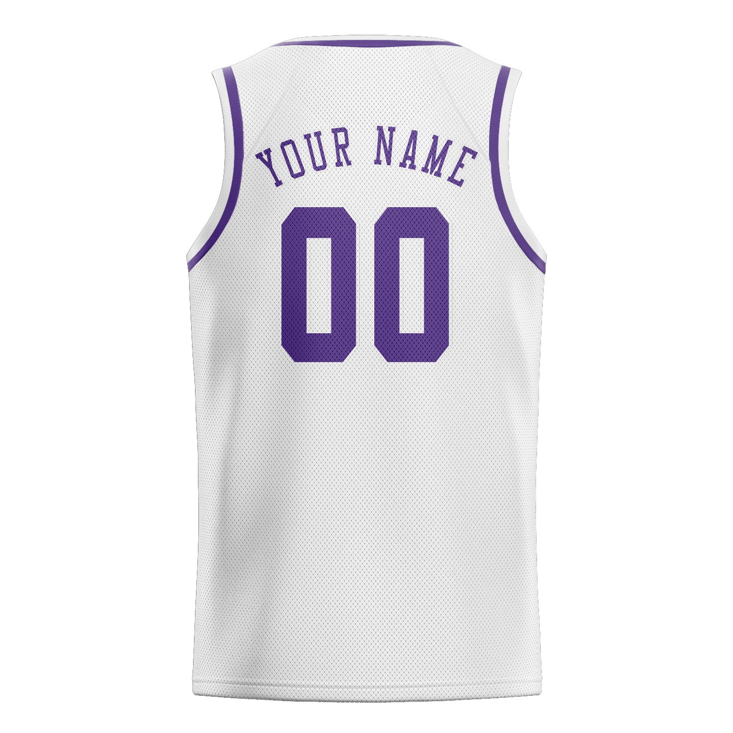 Maillot de basketball personnalisé blanc et violet clair