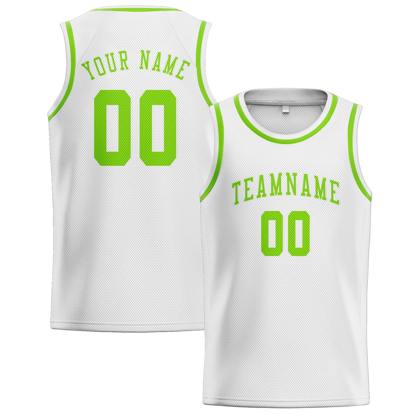 Maillot de basketball personnalisé blanc et vert émeraude