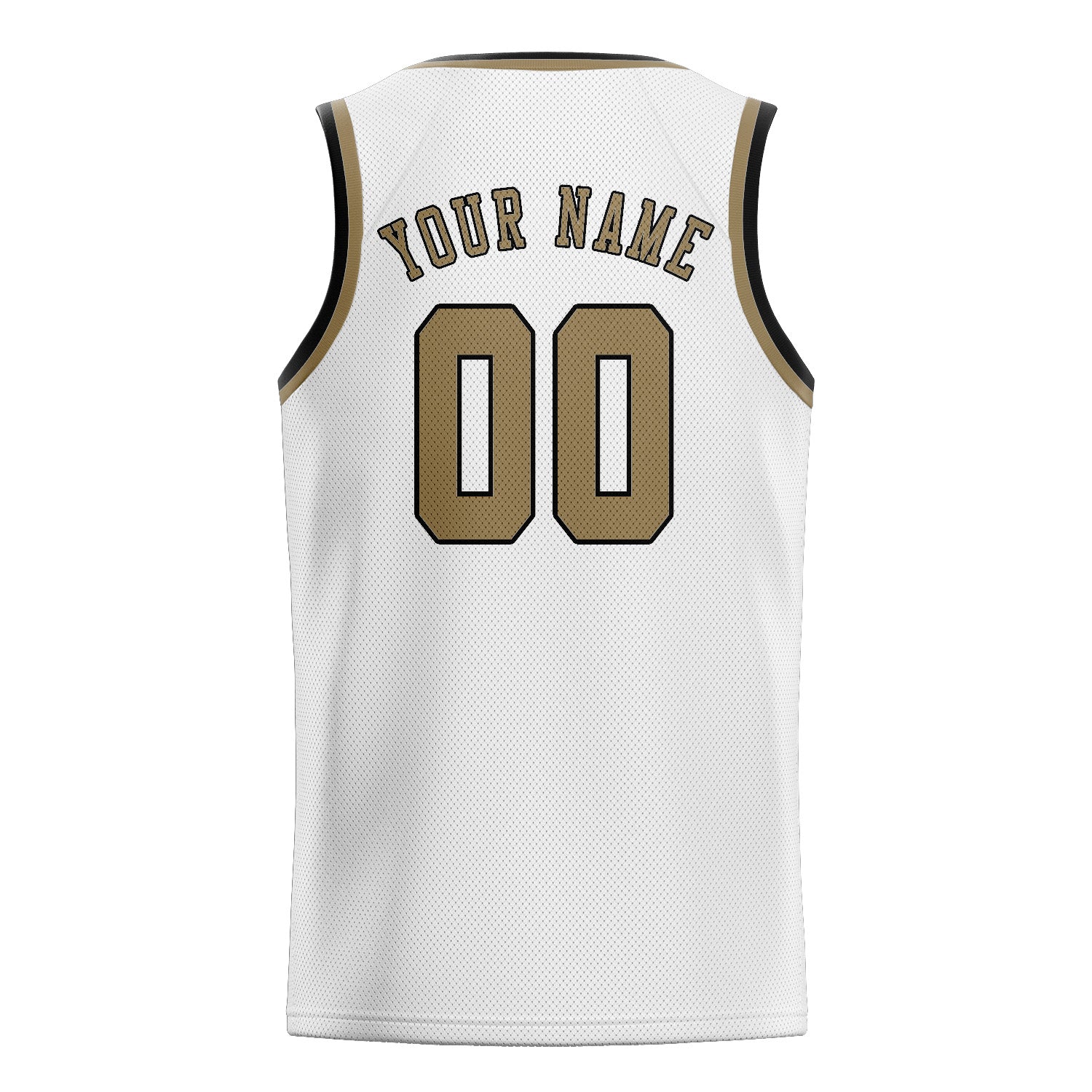 Maillot de basketball personnalisé blanc et kaki clair