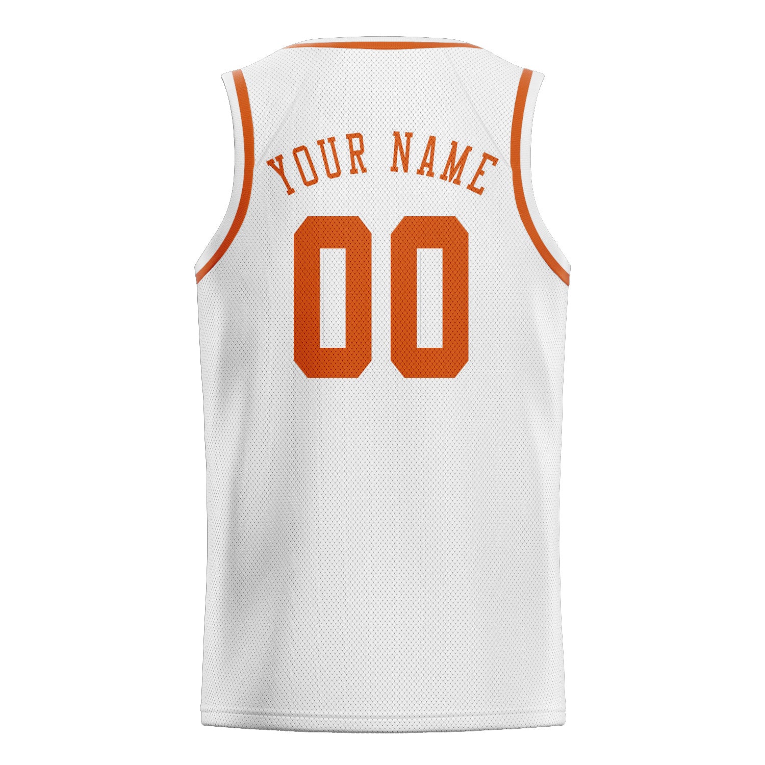Maillot de basketball personnalisé blanc et orange