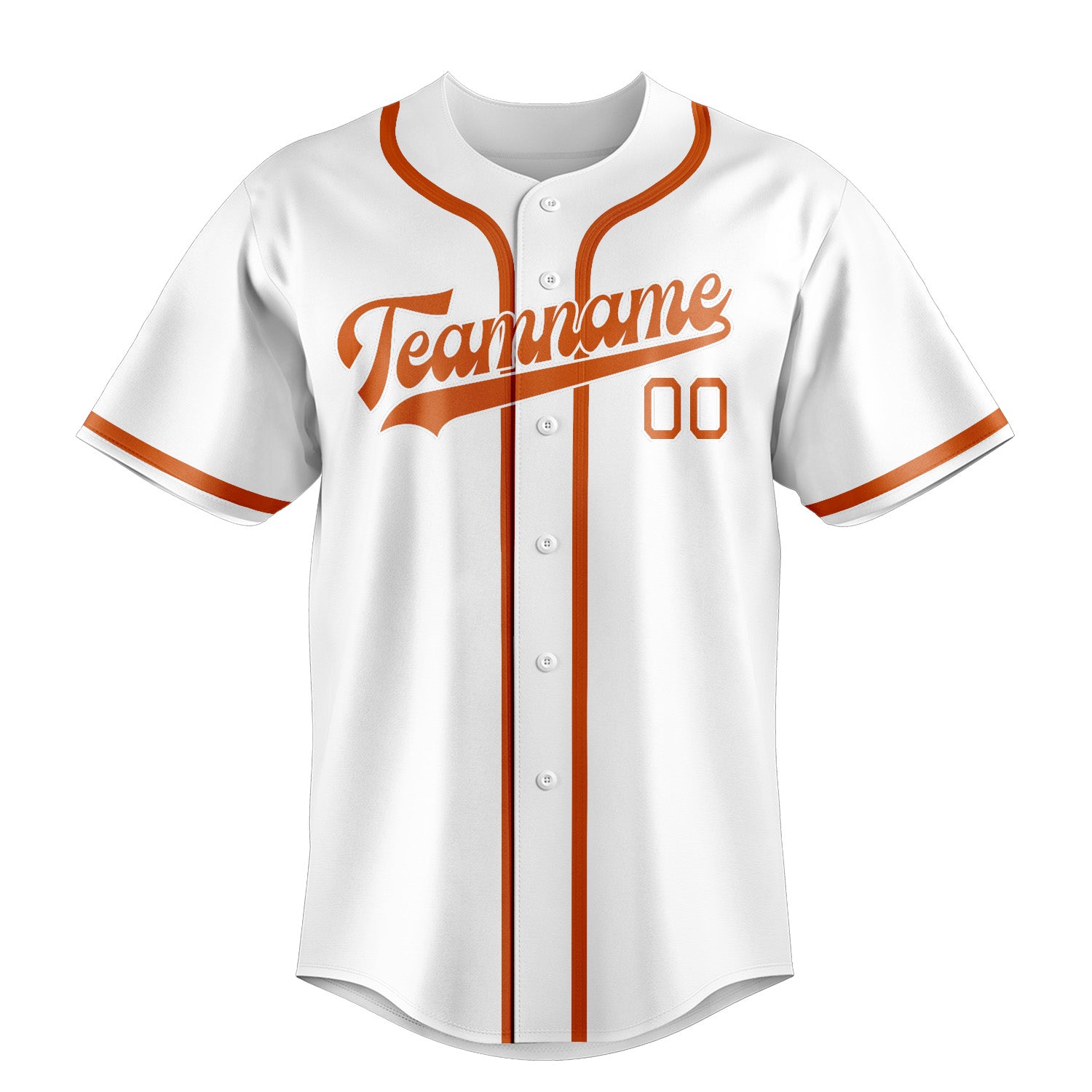 Maillot de baseball personnalisé blanc et orange