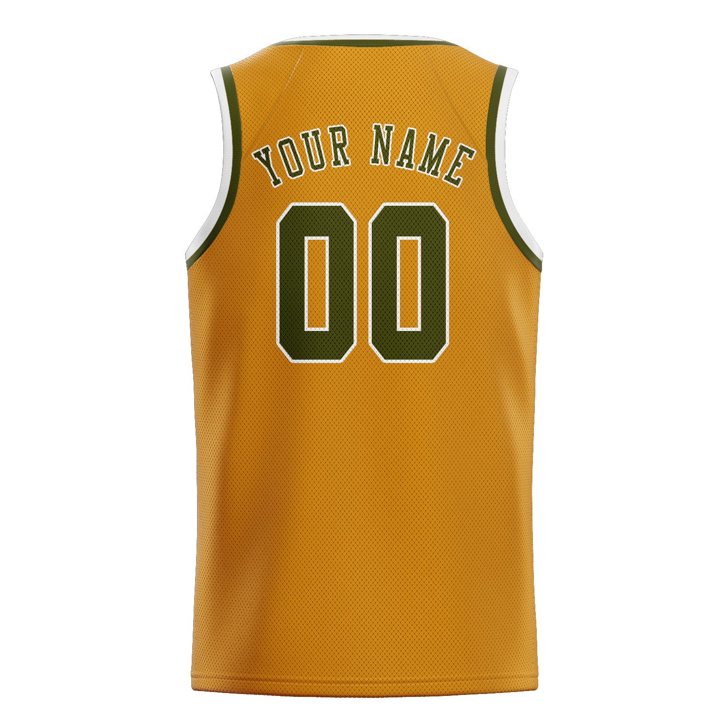 Maillot de basketball jaune olive personnalisé