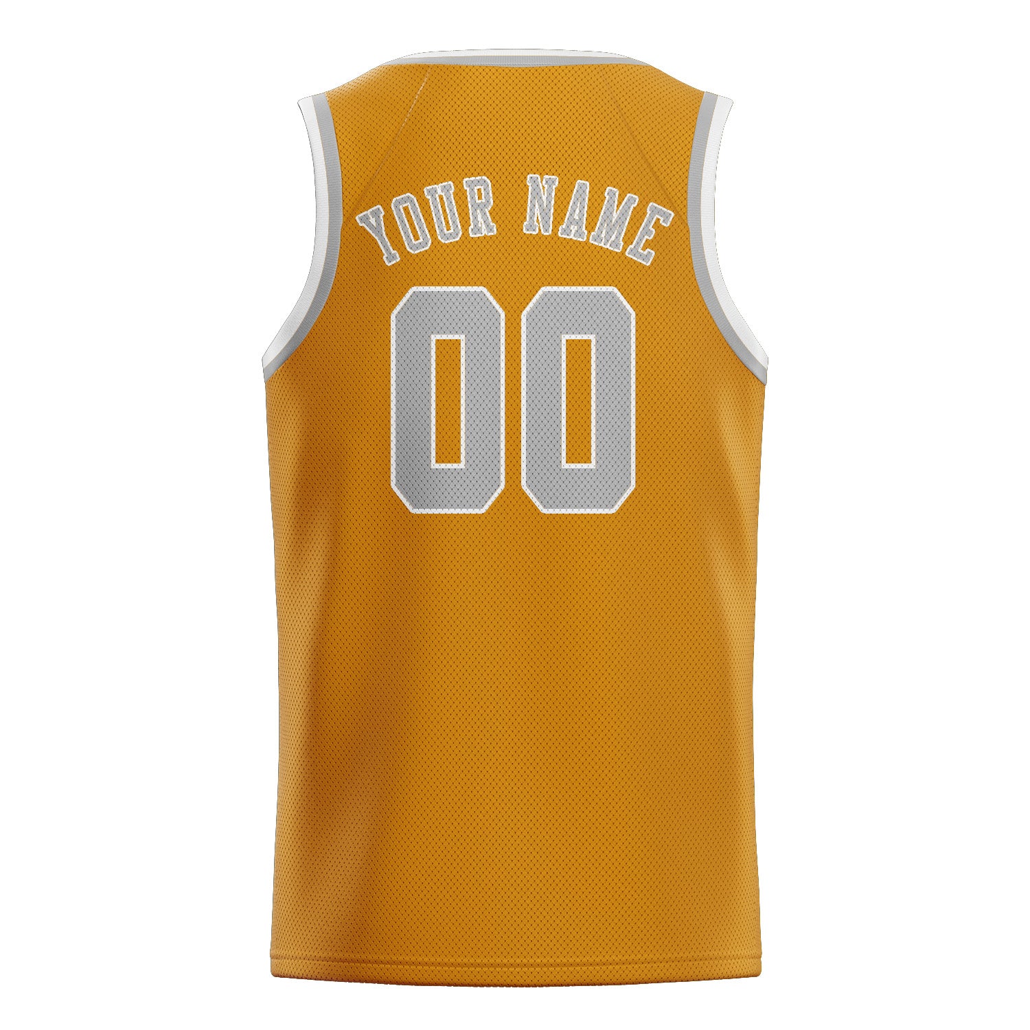 Maillot de basketball personnalisé jaune et gris