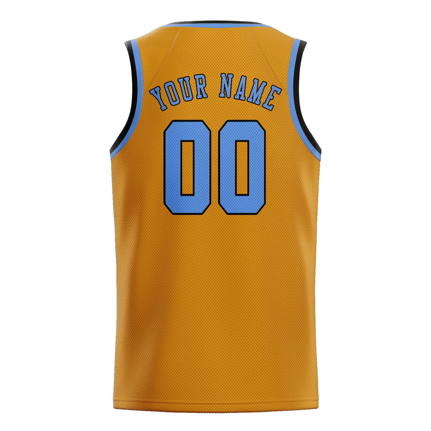 Maillot de basketball personnalisé jaune et bleu clair
