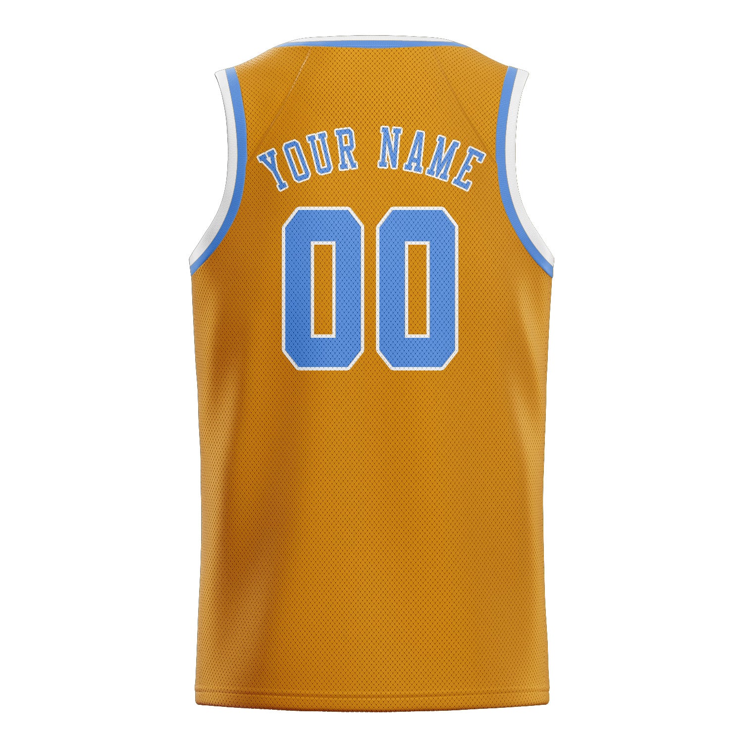 Maillot de basketball personnalisé jaune et bleu clair