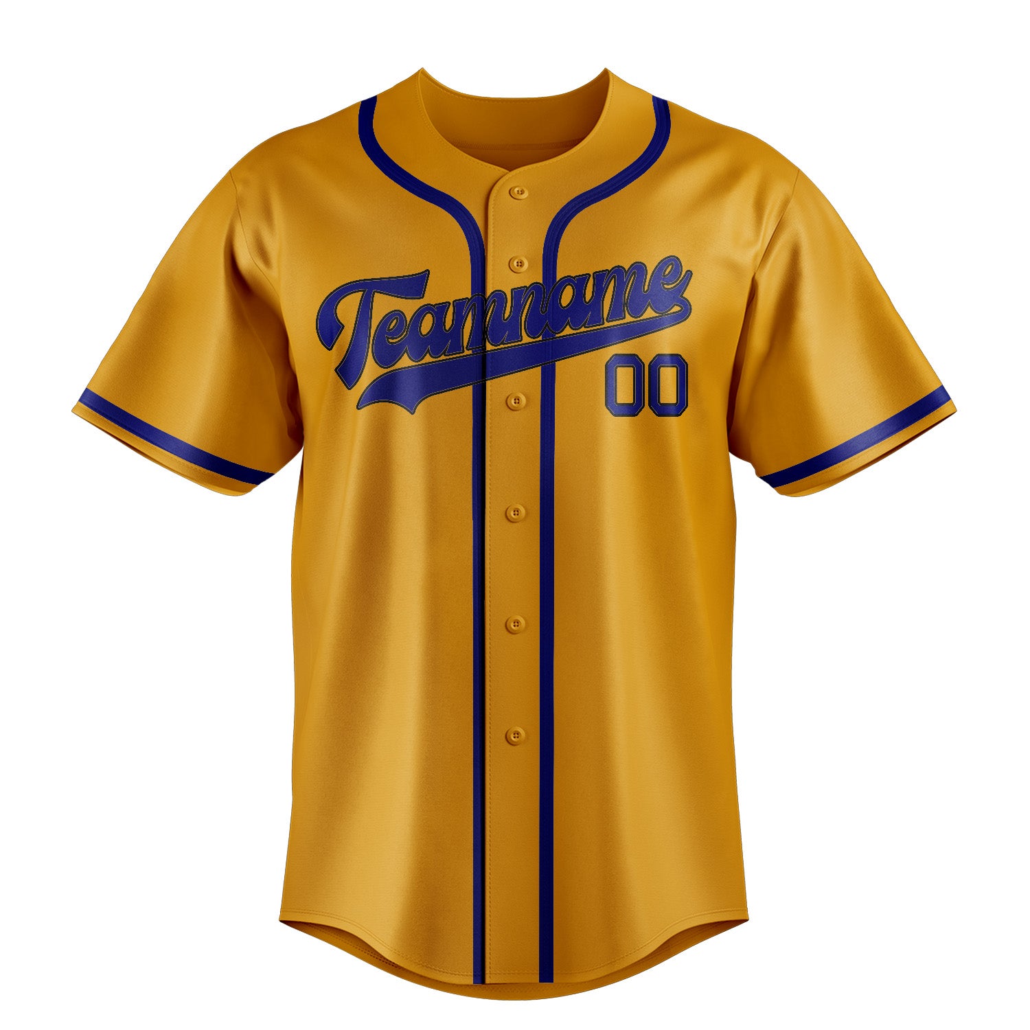 Maillot de baseball personnalisé jaune et bleu ciel