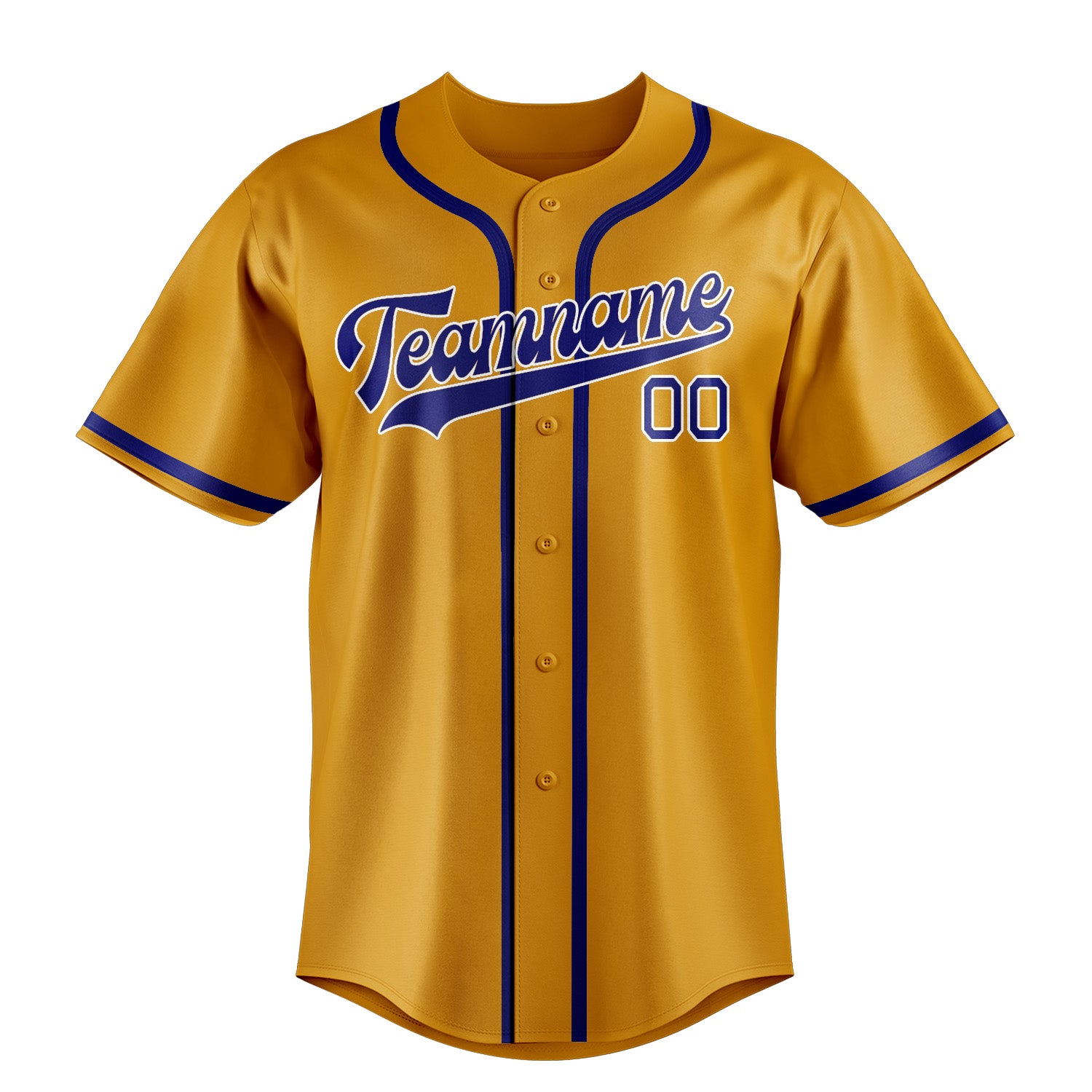 Maillot de baseball personnalisé jaune et bleu ciel