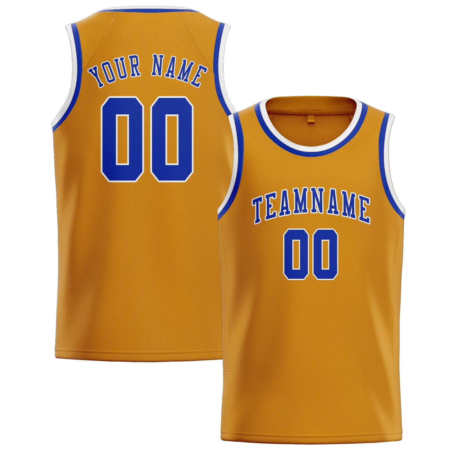 Maillot de basketball personnalisé jaune et bleu ciel