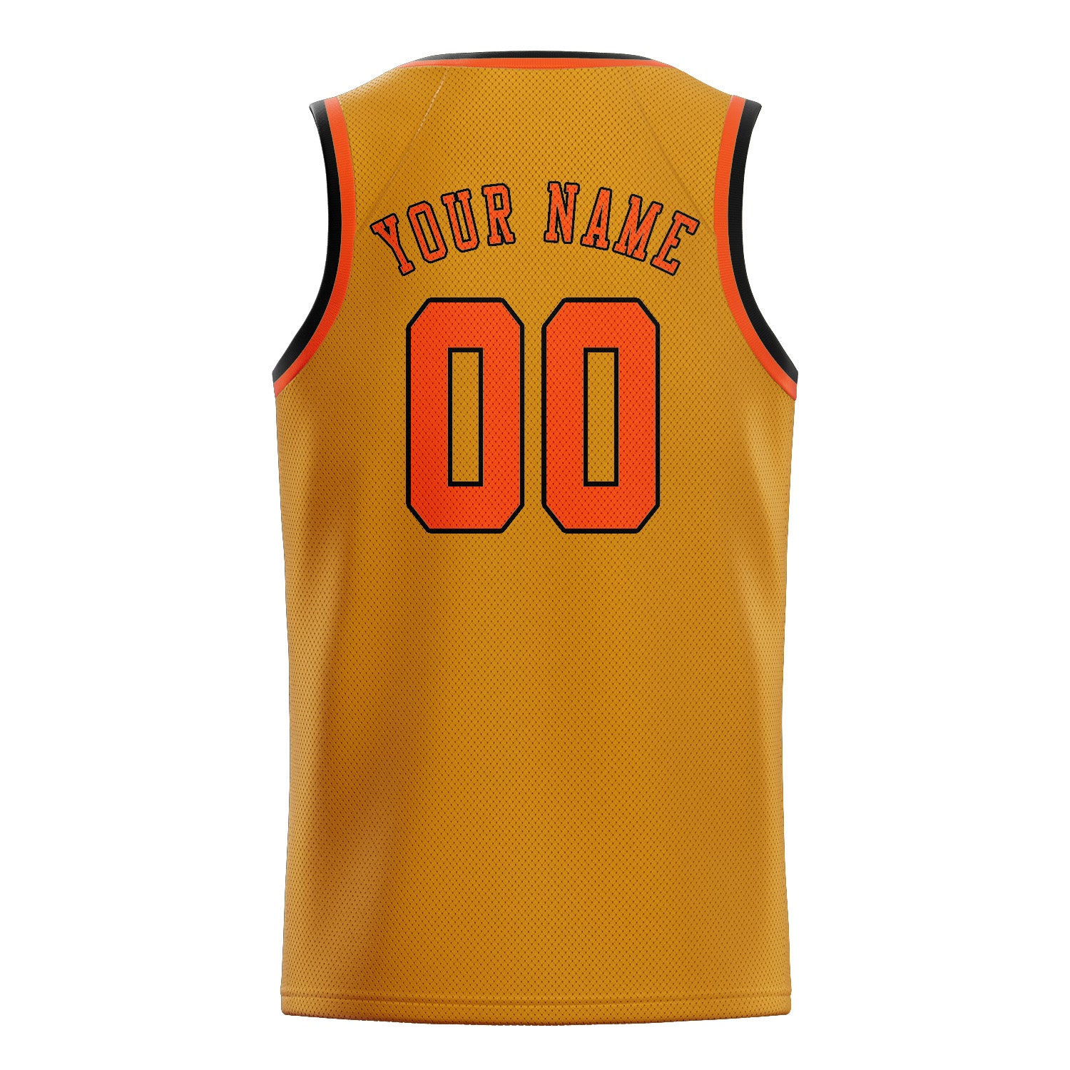 Maillot de basketball personnalisé jaune, orange et rouge