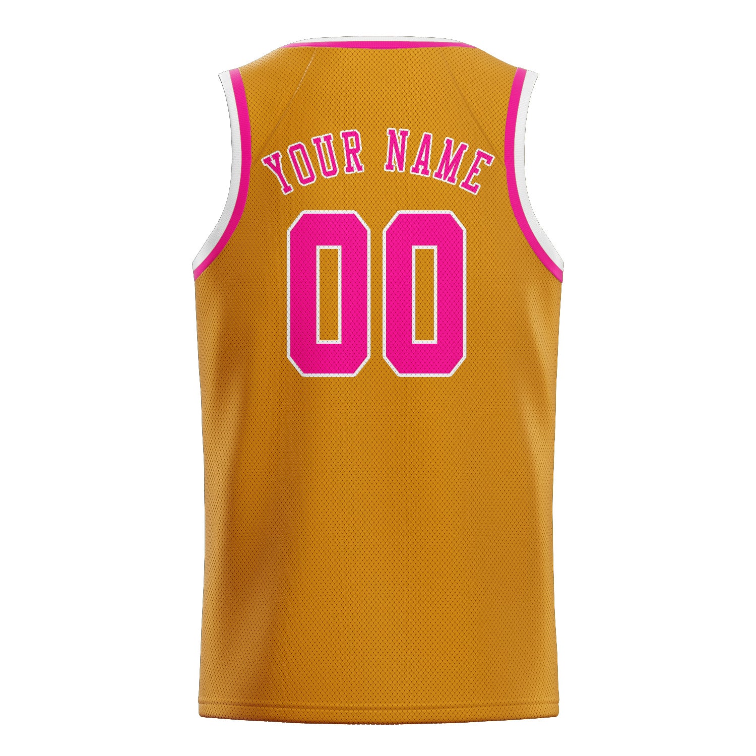 Maillot de basketball personnalisé jaune et rose