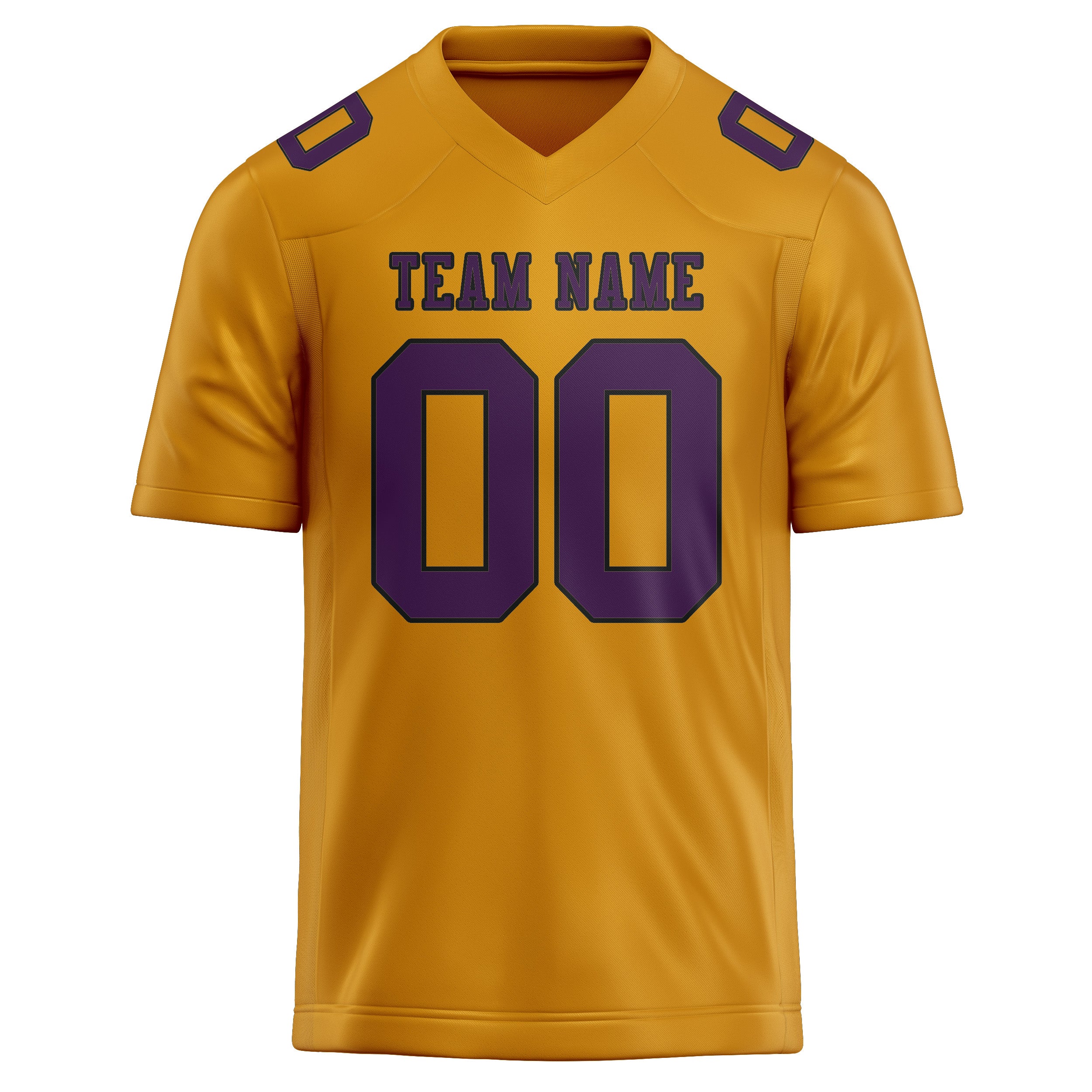 Maillot de football personnalisé jaune et violet