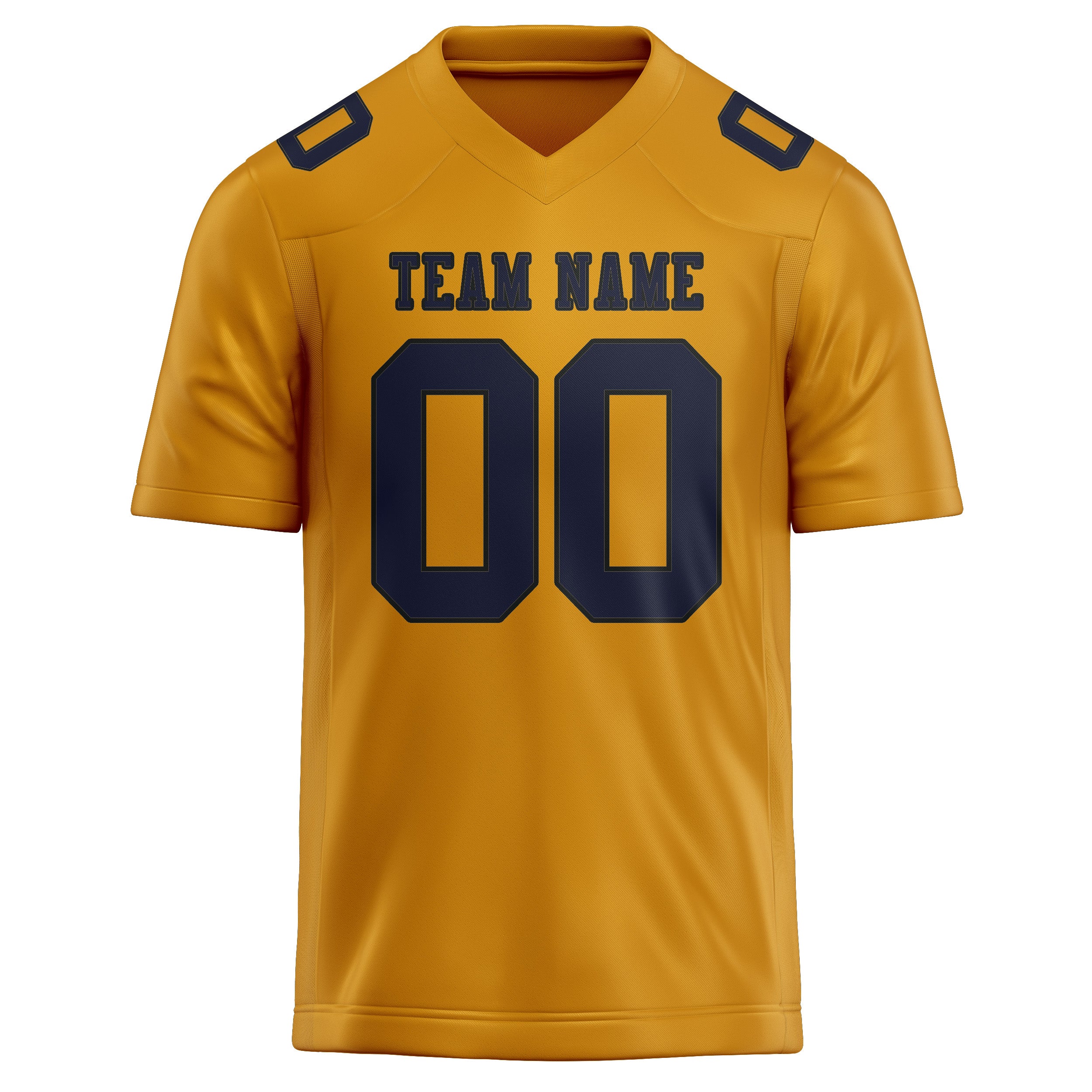 Maillot de football personnalisé jaune marine