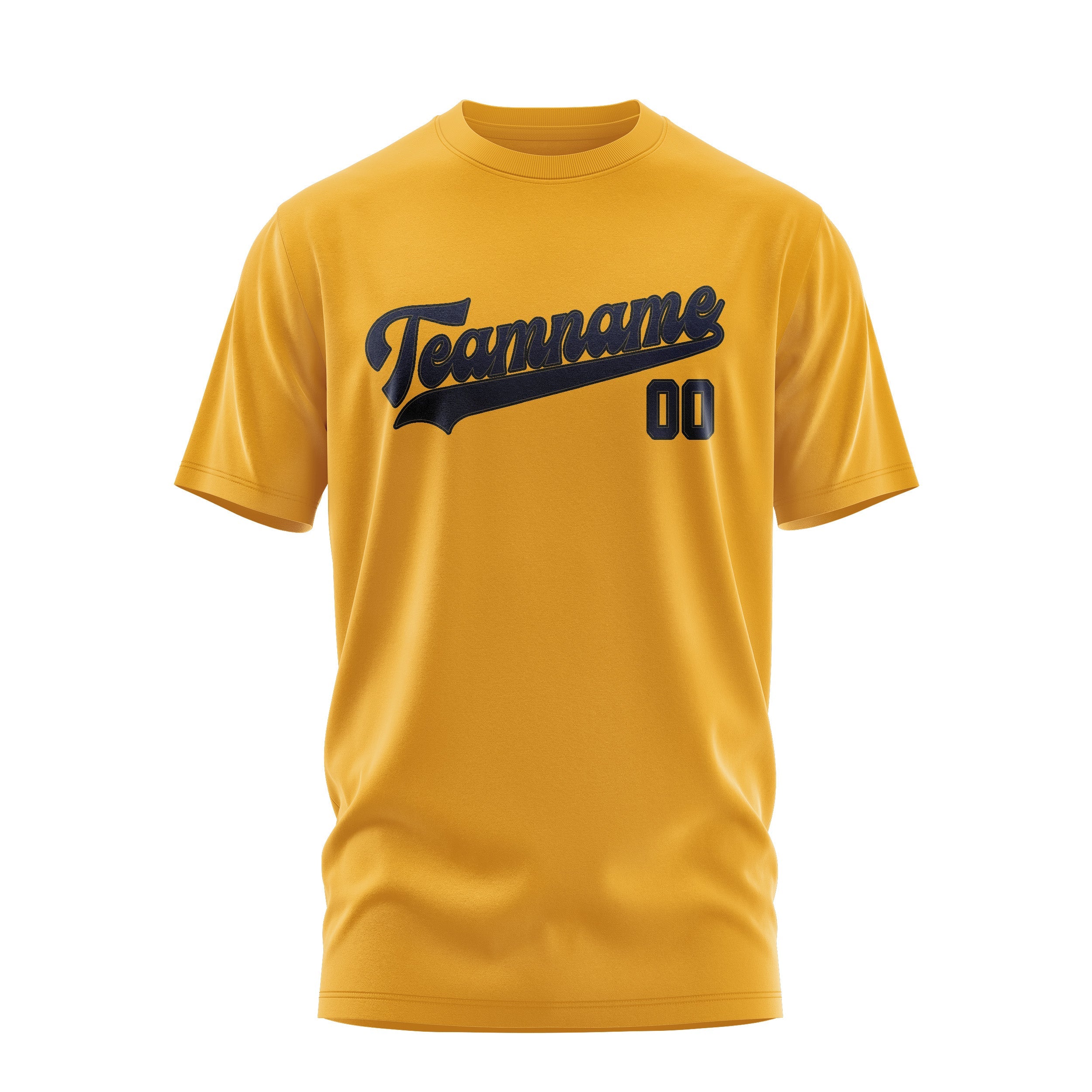 T-shirt personnalisé jaune marine