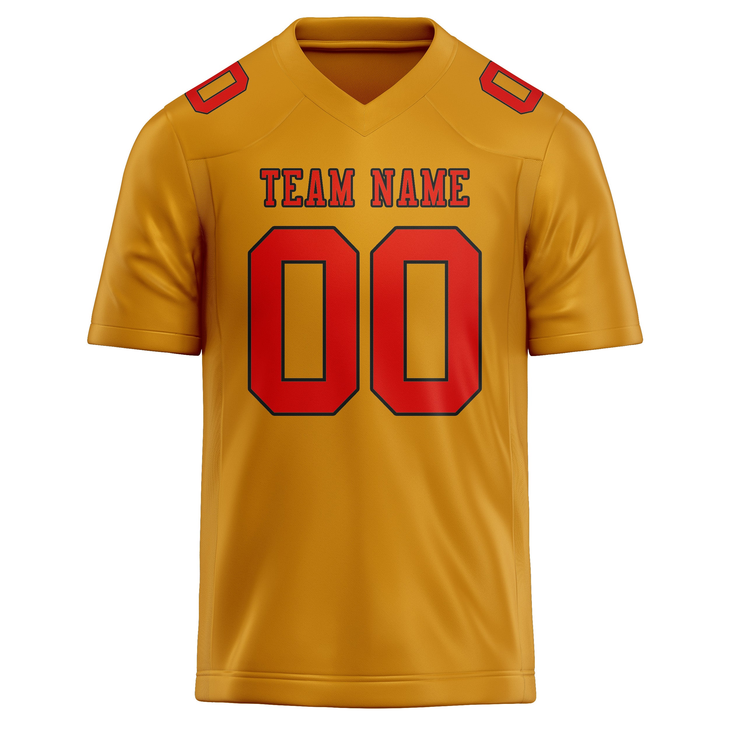 Maillot de football personnalisé jaune orange rouge