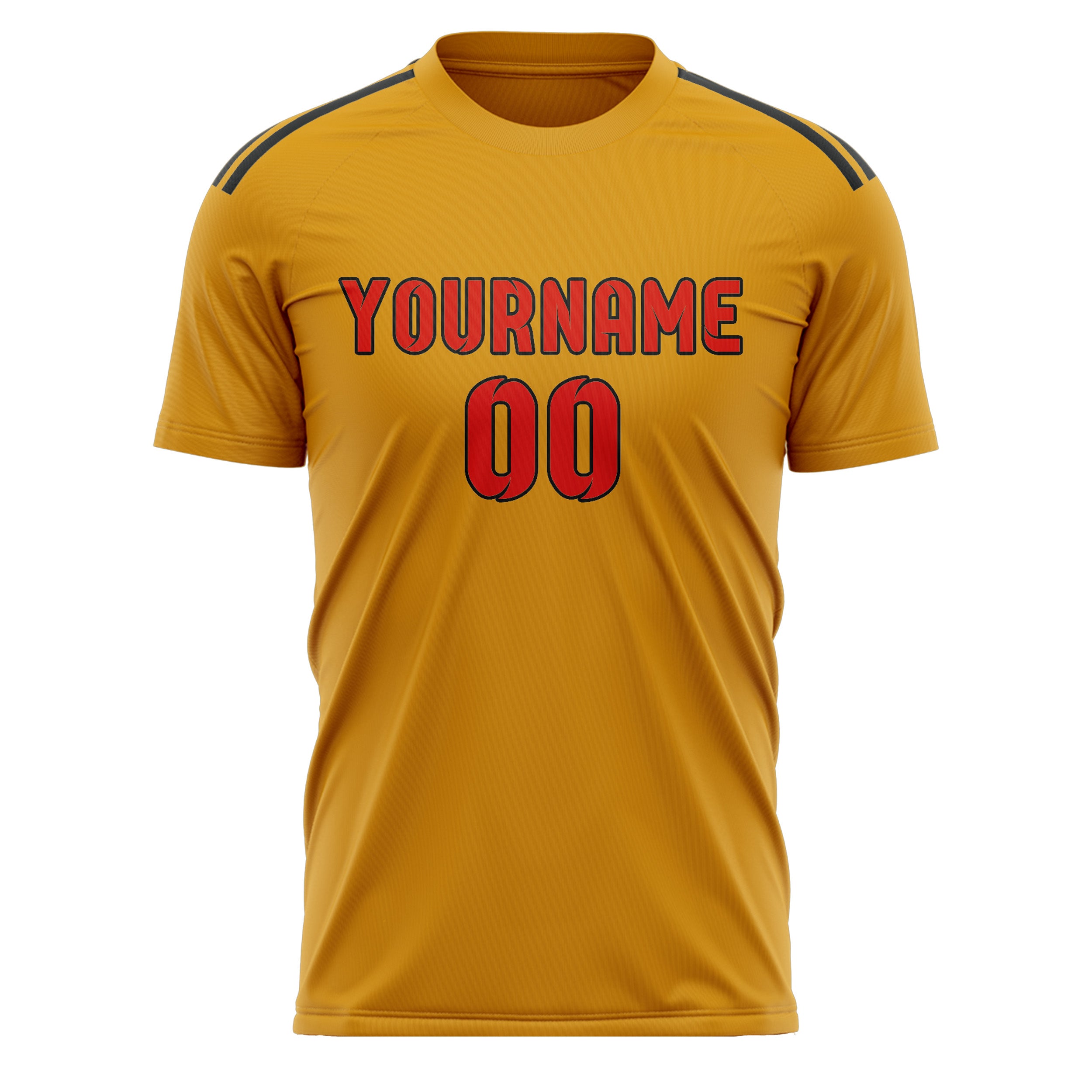 Custom Yellow Orange Red Soccer Jersey