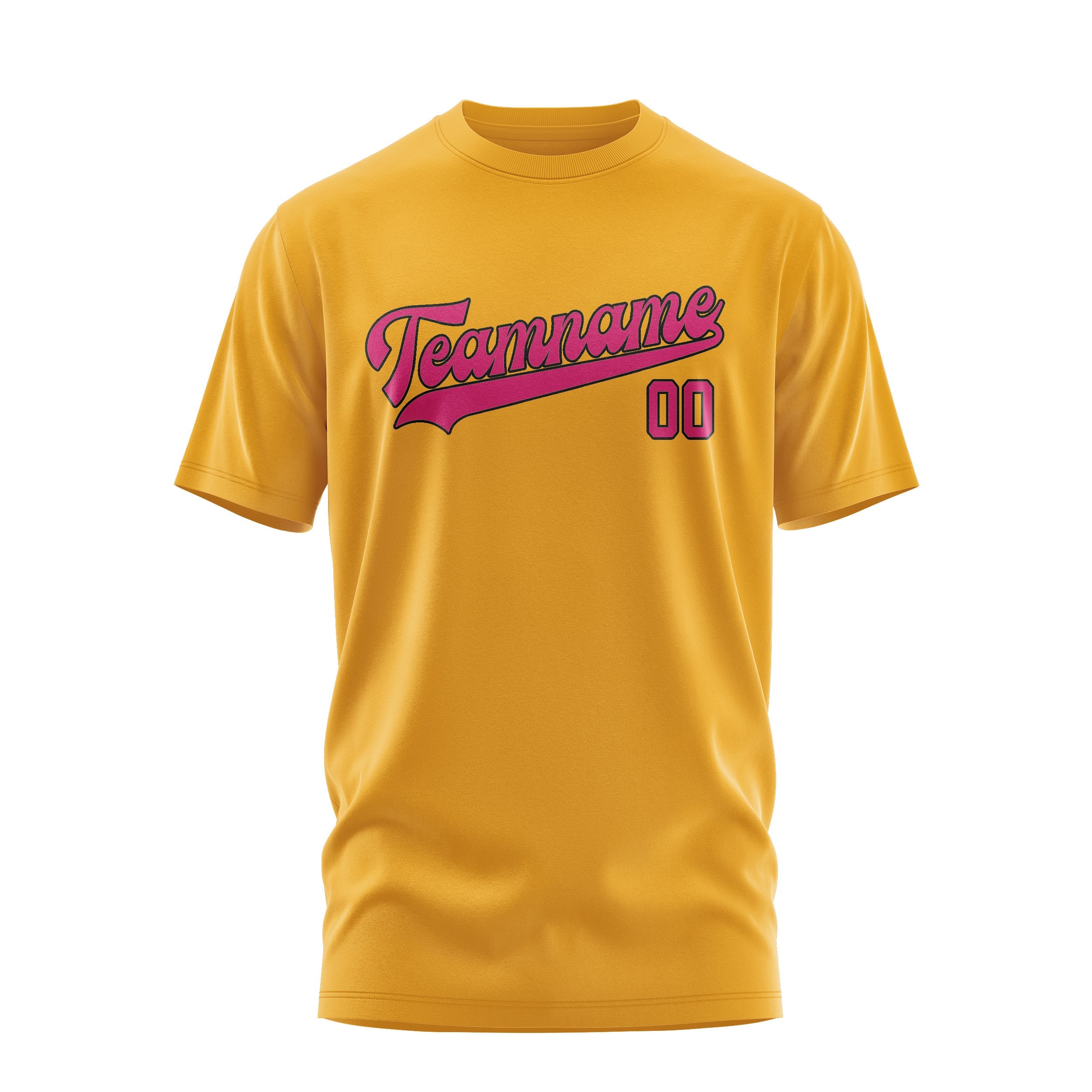 T-shirt personnalisé jaune et rose
