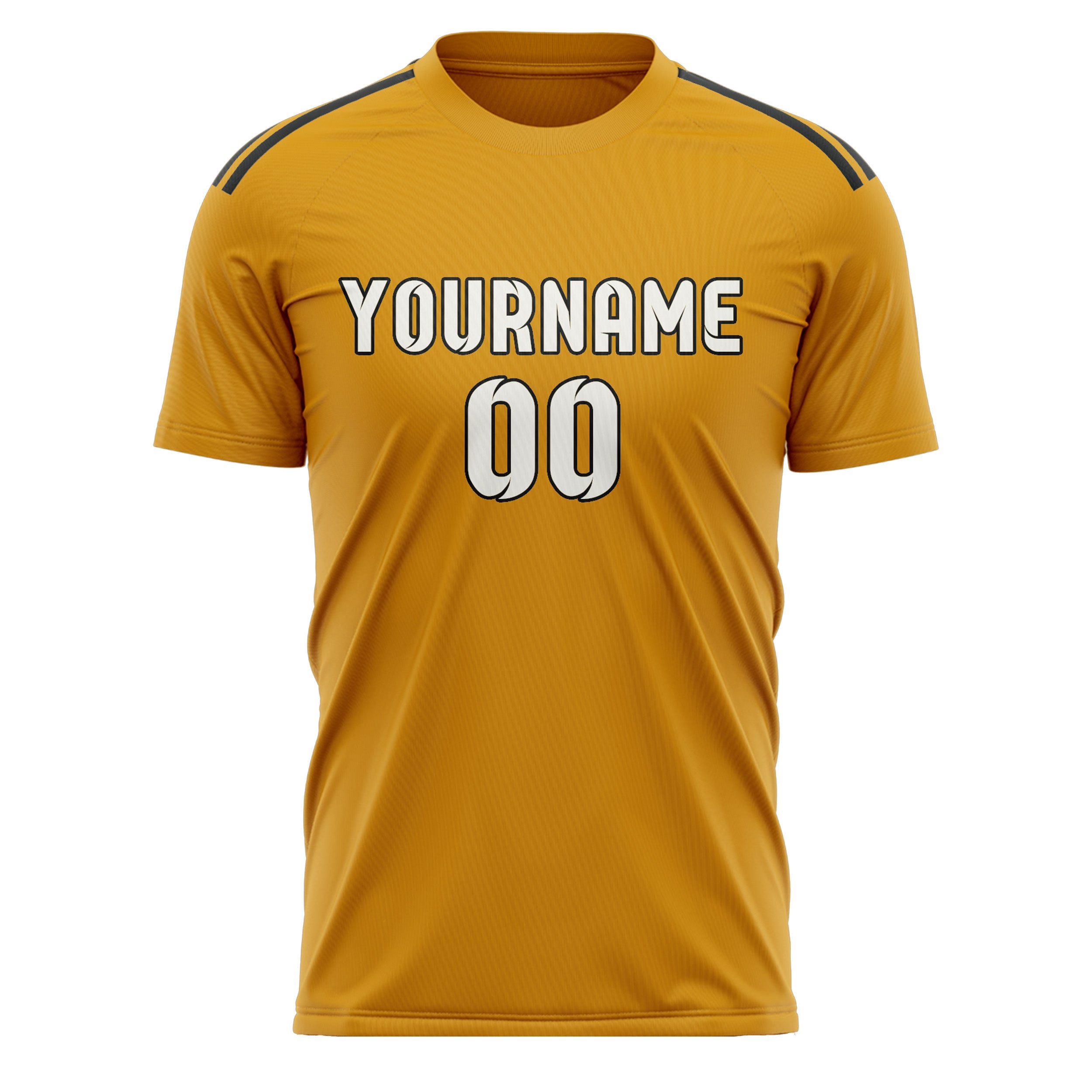Maillot de football personnalisé jaune et blanc