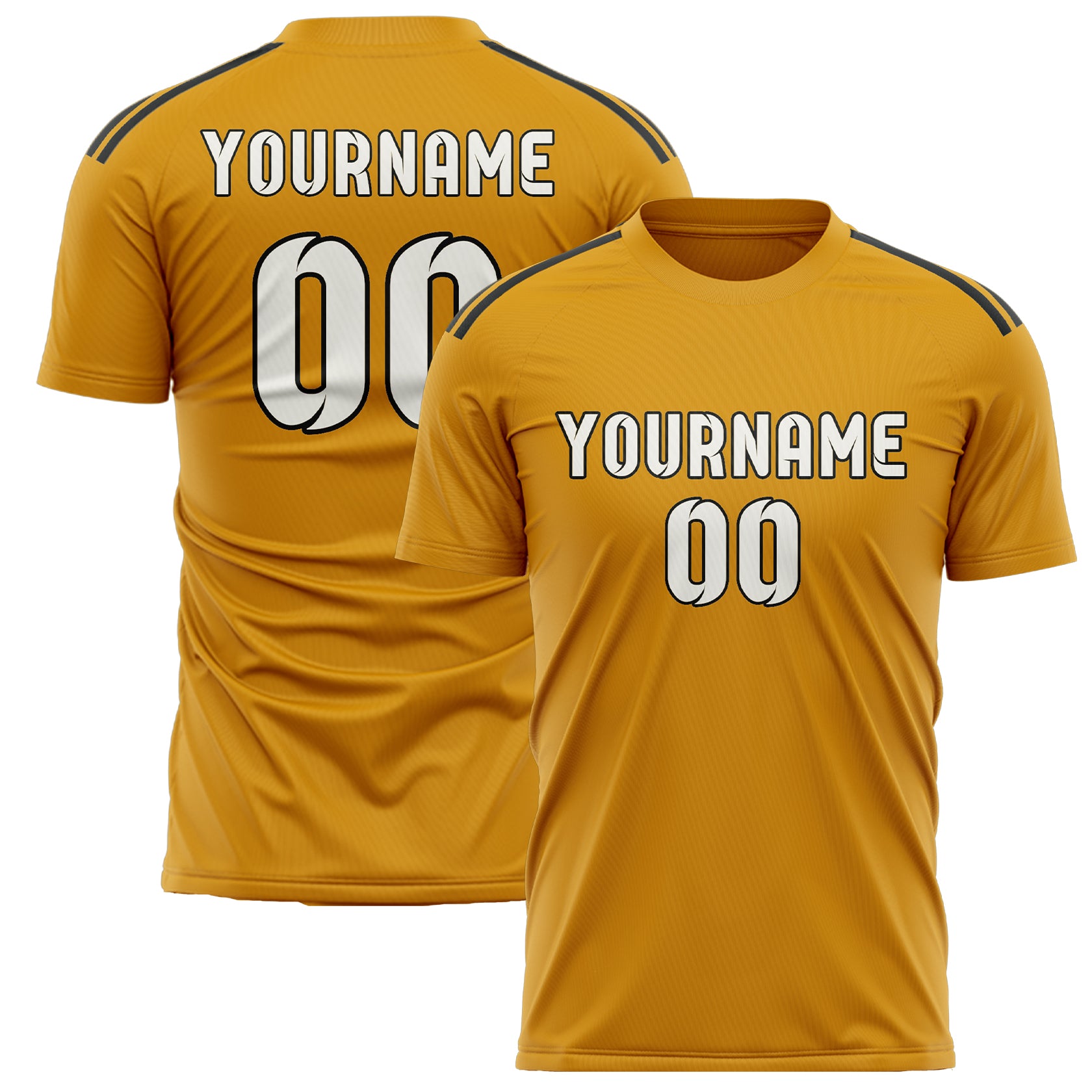 Maillot de football personnalisé jaune et blanc