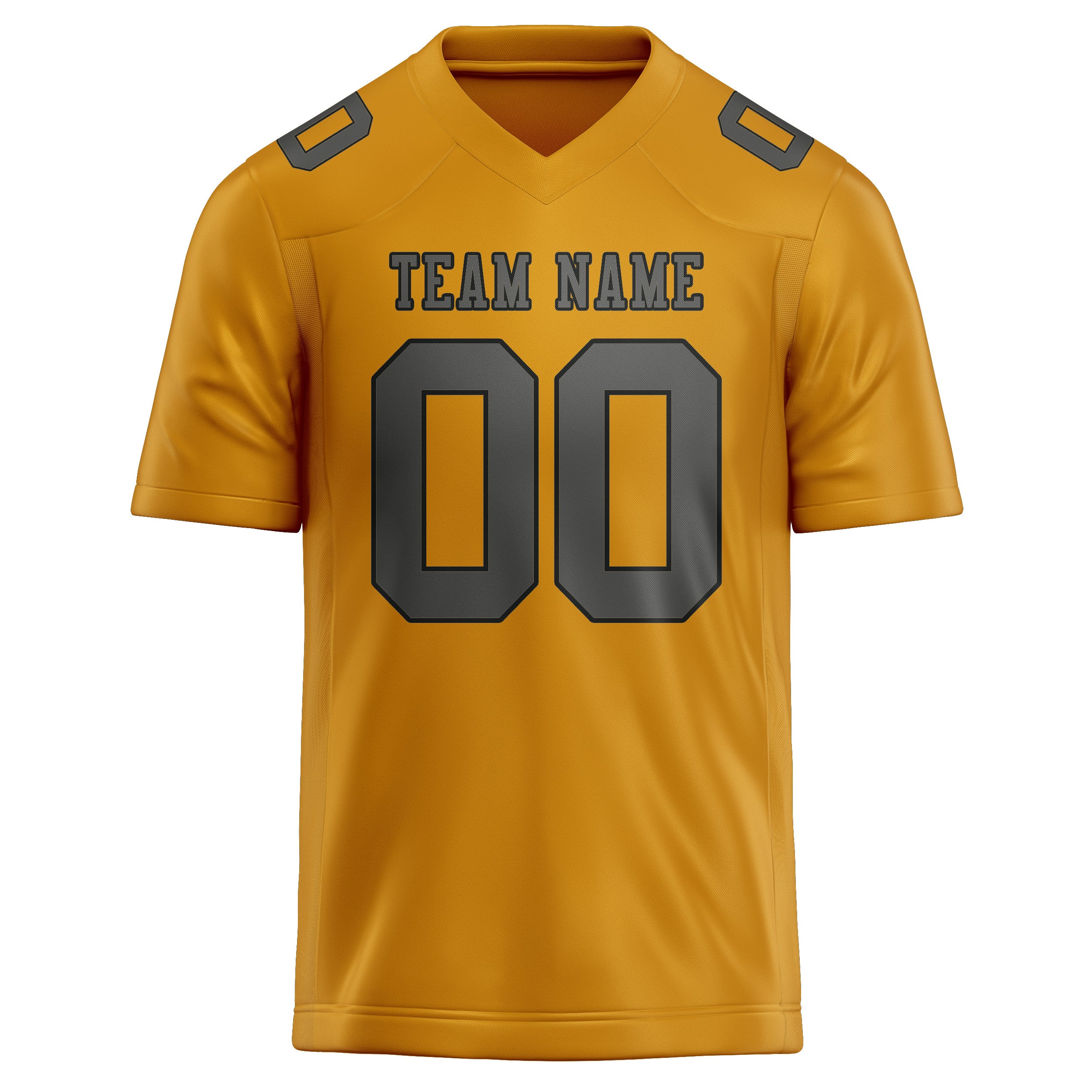 Maillot de football personnalisé jaune et gris foncé