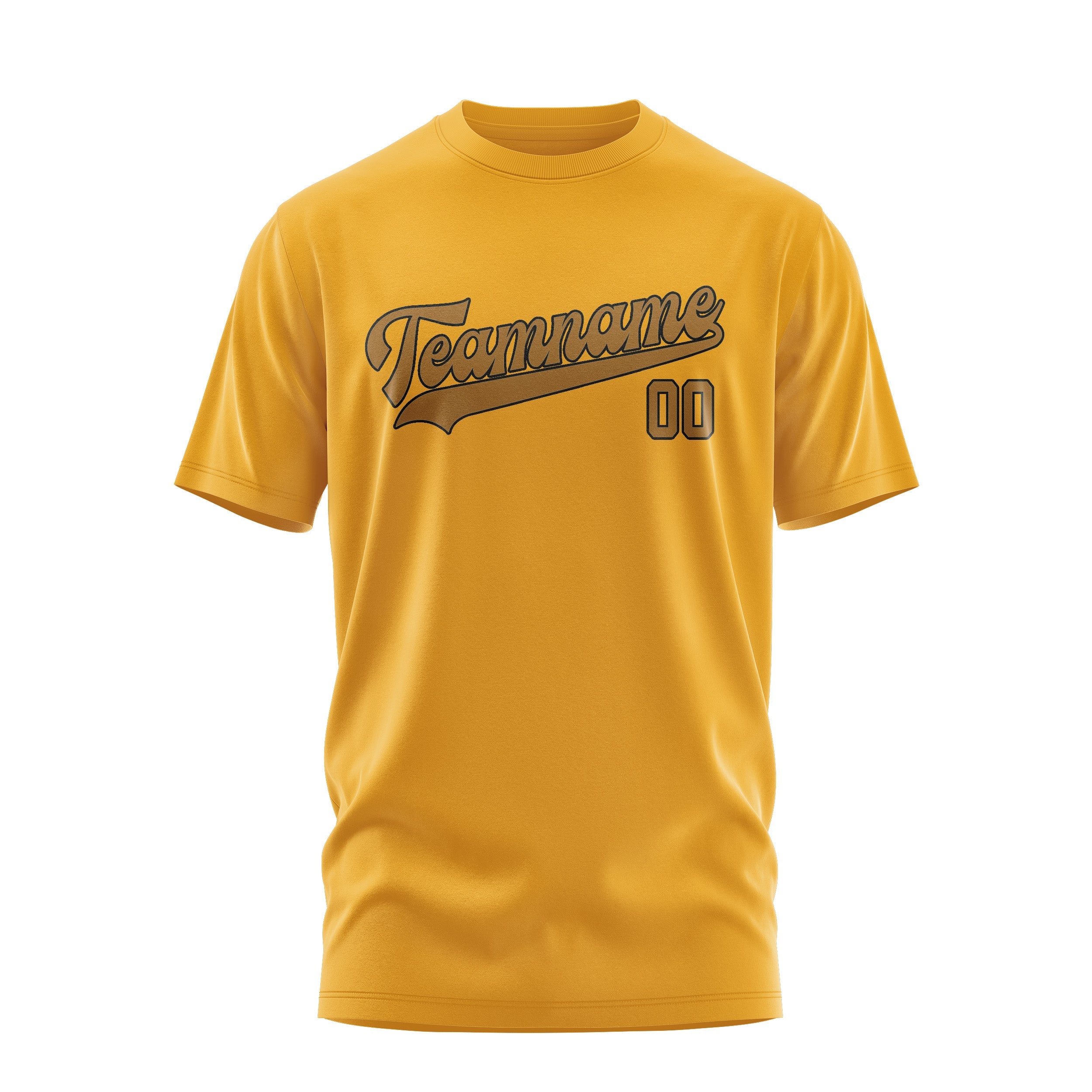 T-shirt kaki jaune personnalisé