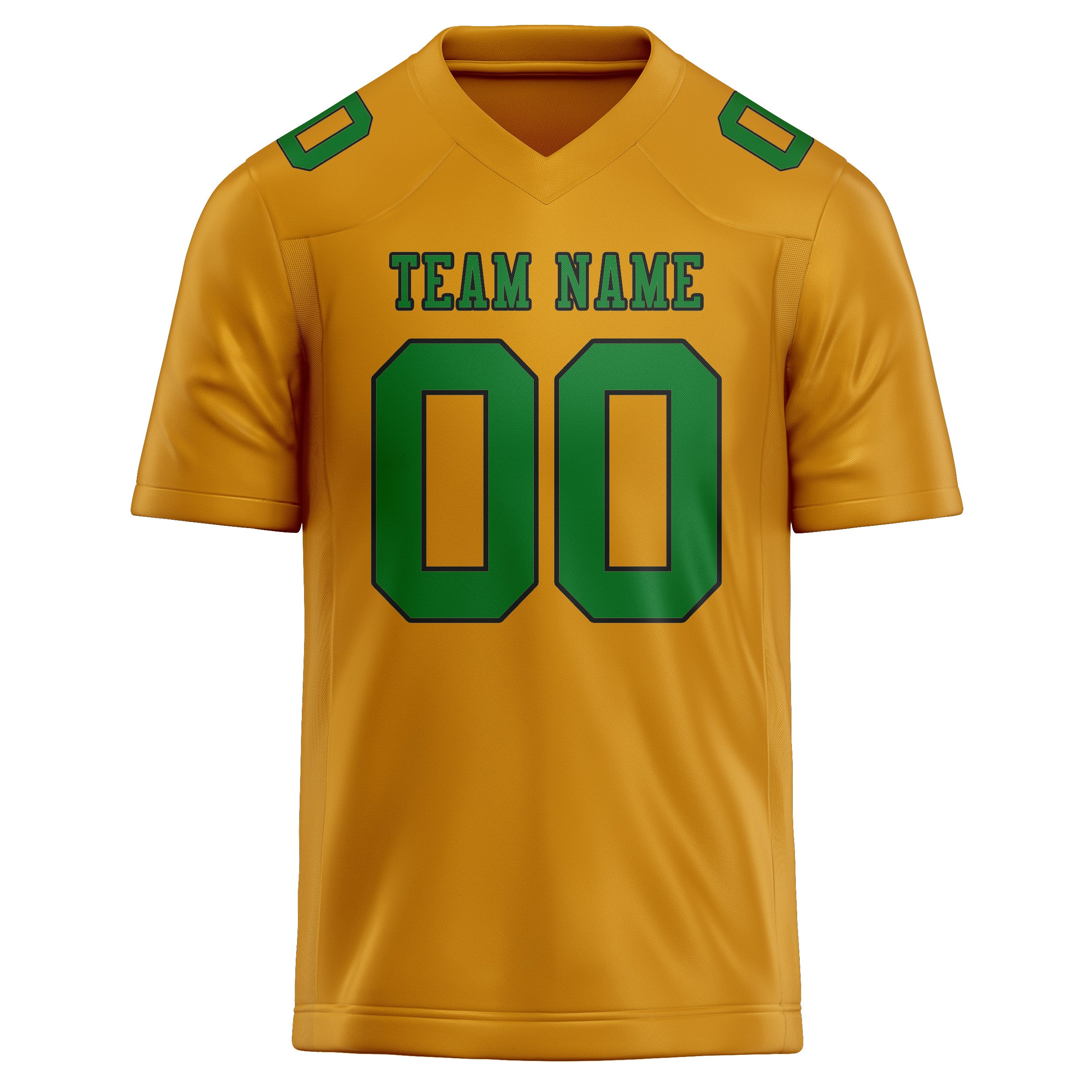 Maillot de football personnalisé jaune et vert émeraude