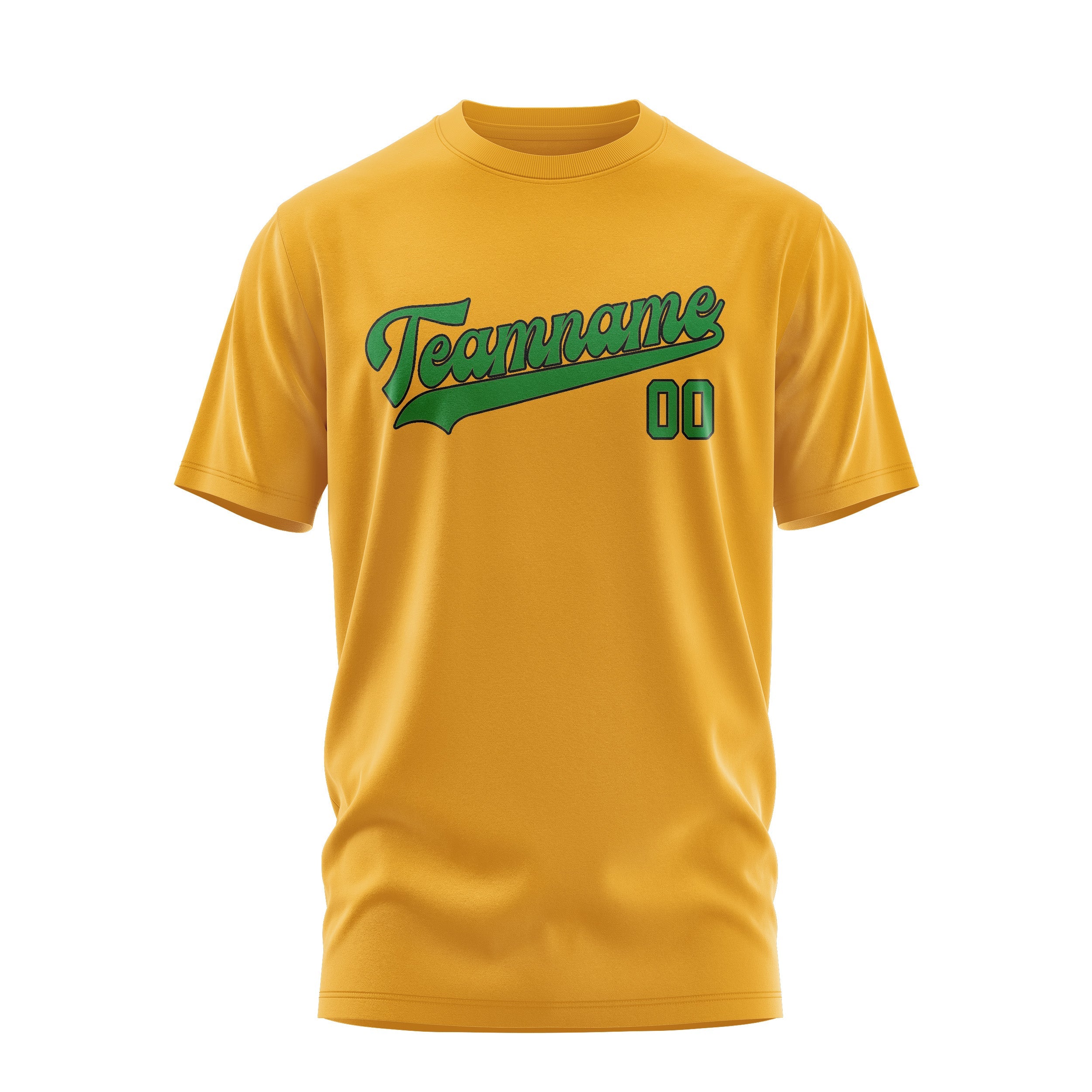 T-shirt personnalisé jaune émeraude vert émeraude