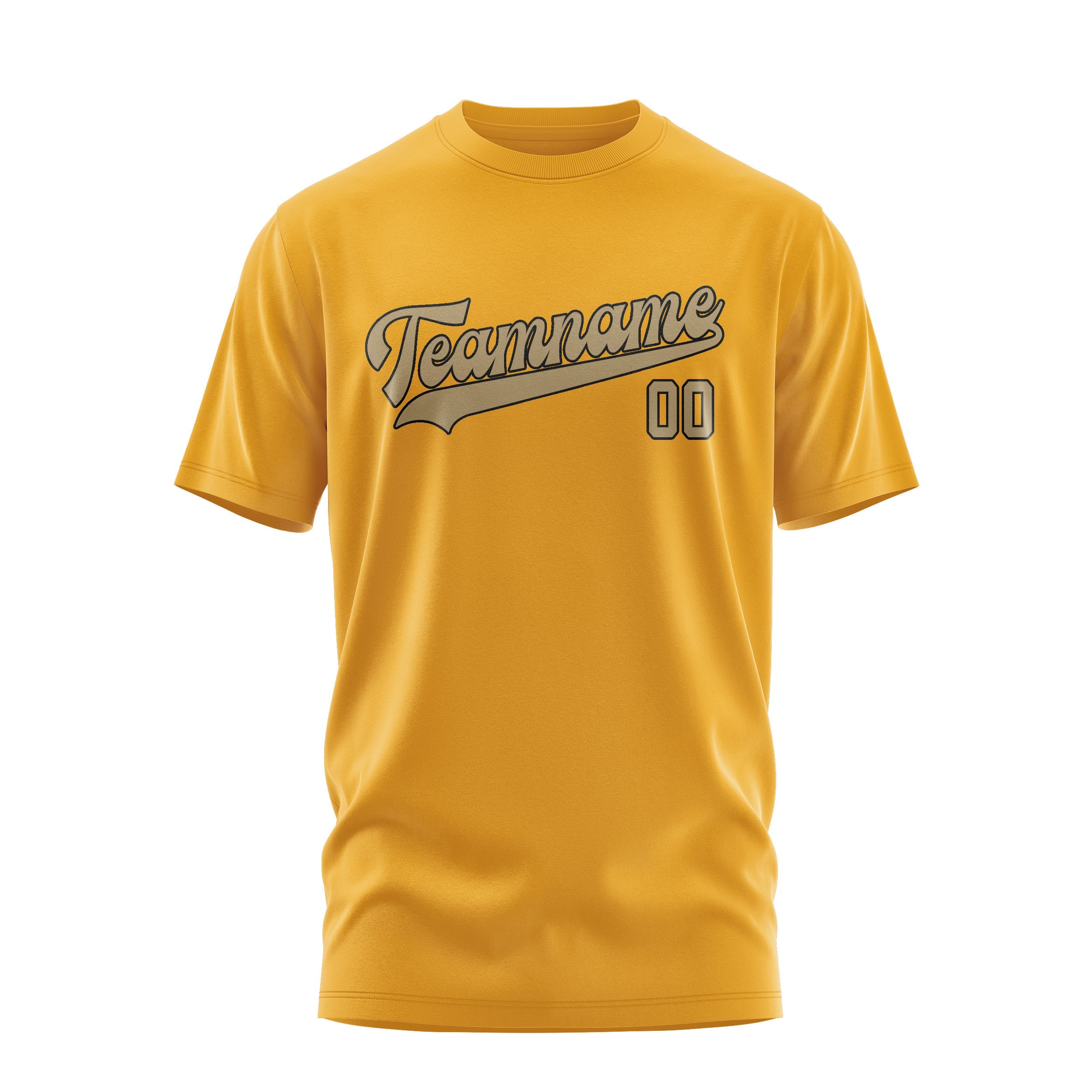 T-shirt personnalisé jaune clair kaki